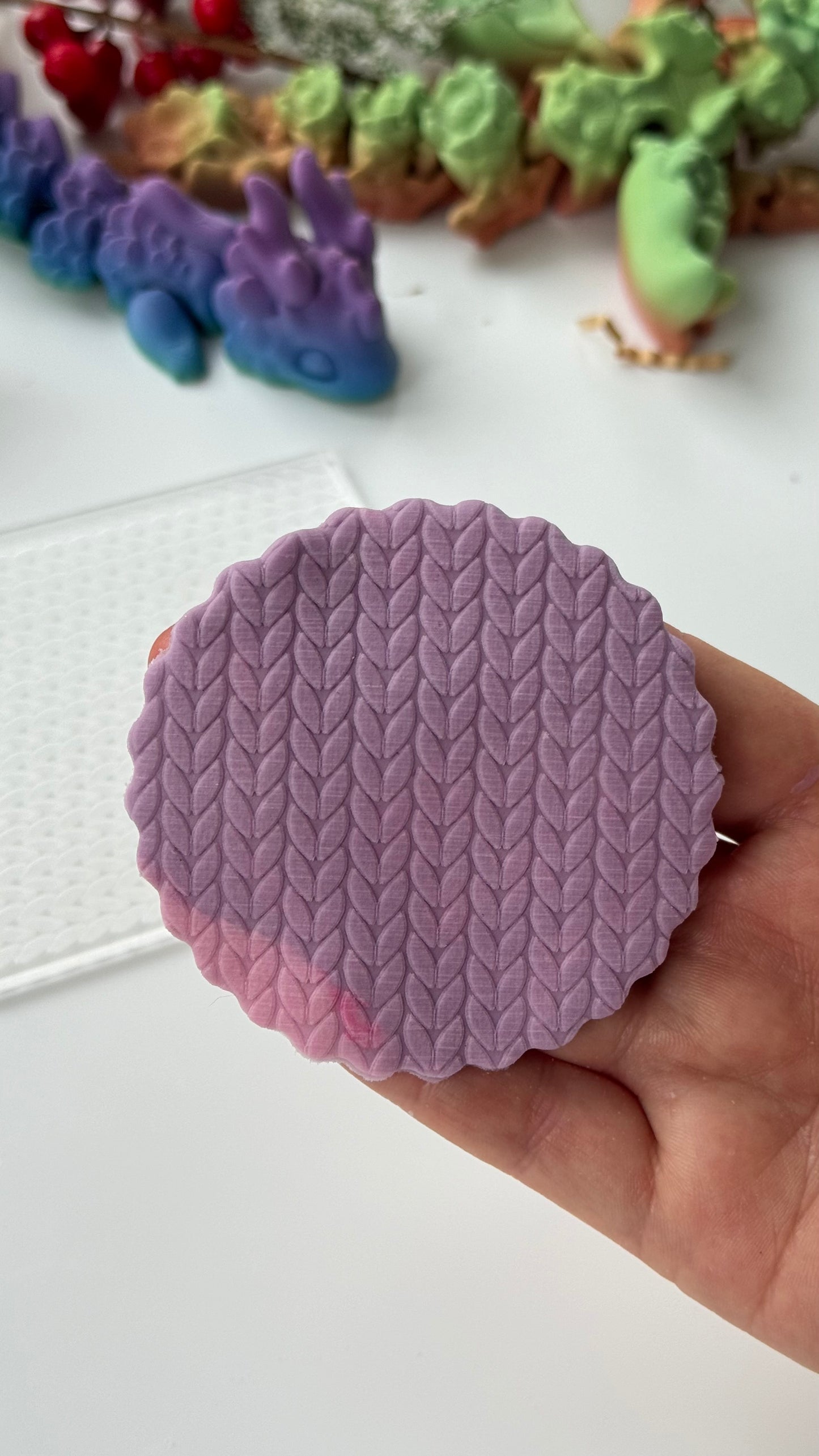 knitted texture pattern Debossing