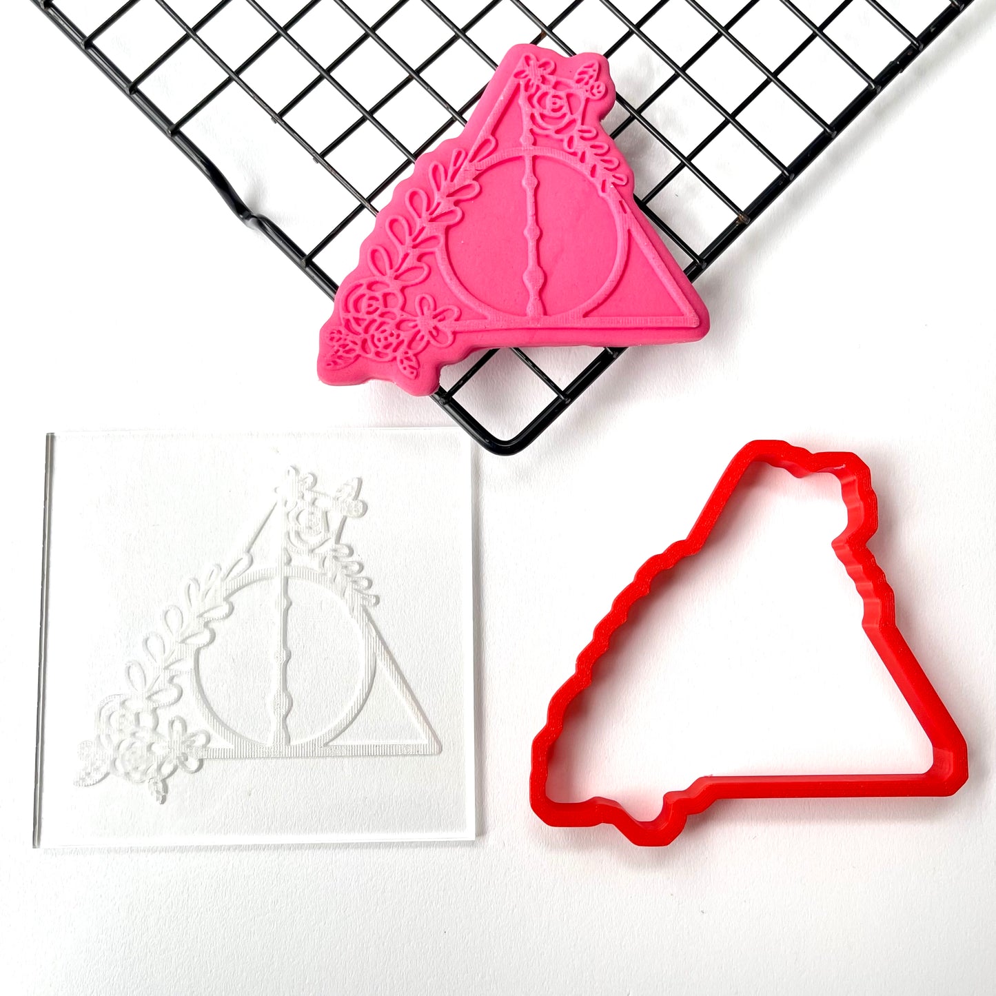 Magic wizard-inspired - the deathly hallows symbol - deboss + cutter