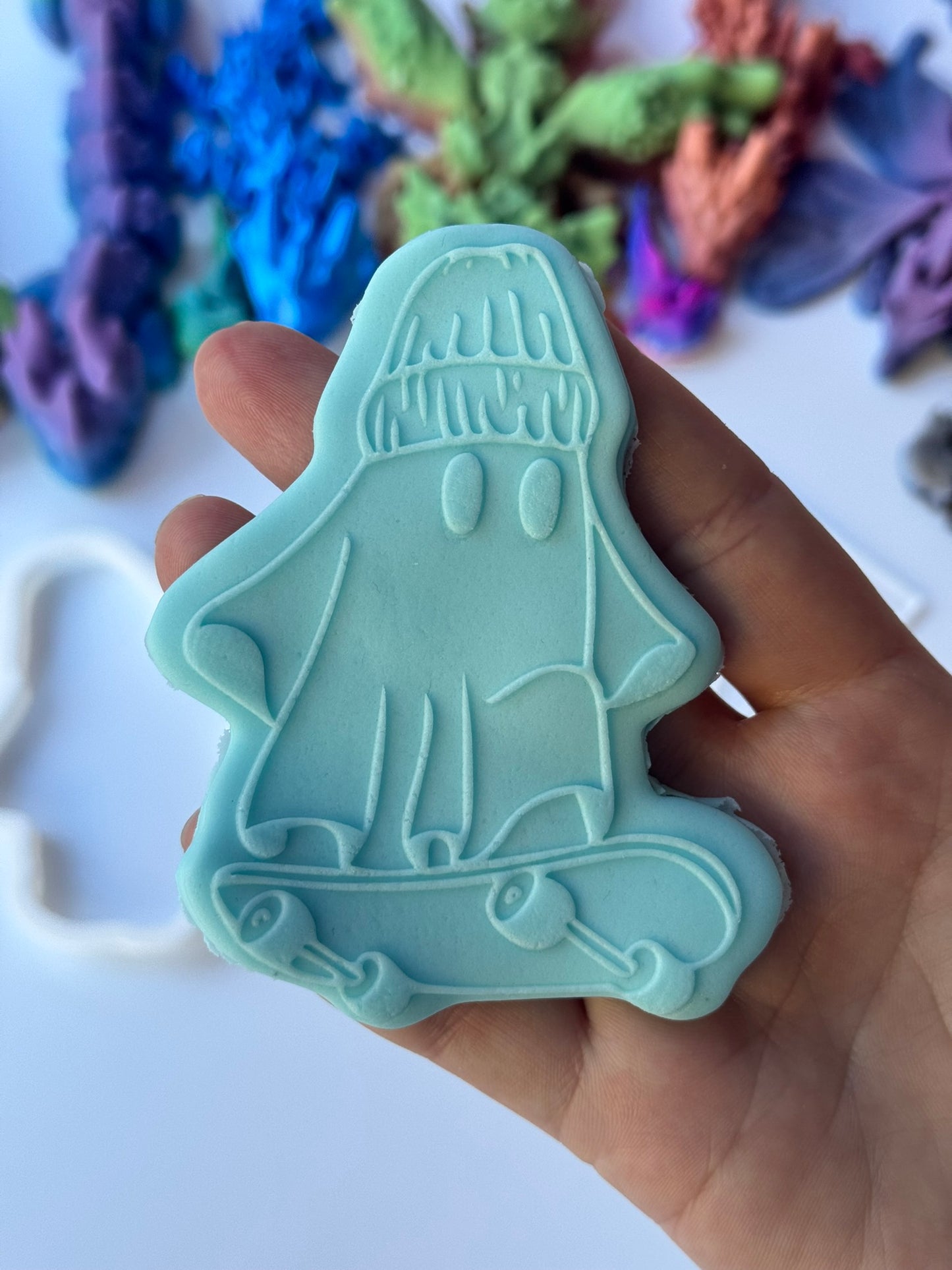 Halloween - spooky cute ghost - One - deboss and matching cutter M1065