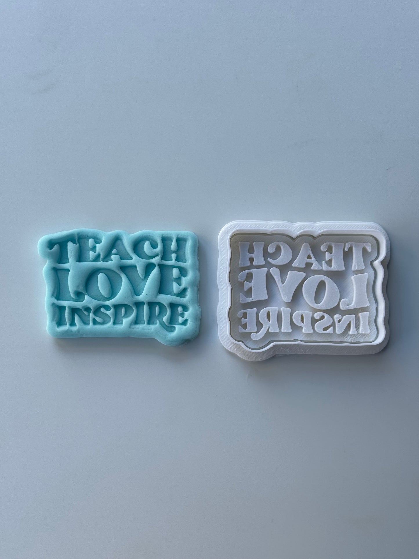 Teacher set cookie cutter and stamp 0653