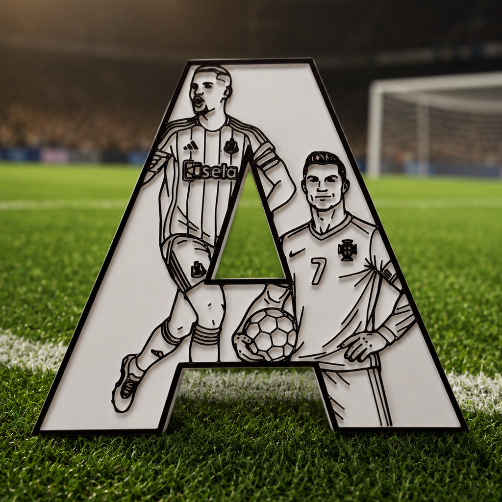 Personalised Letter Football Table and Wall Decoration