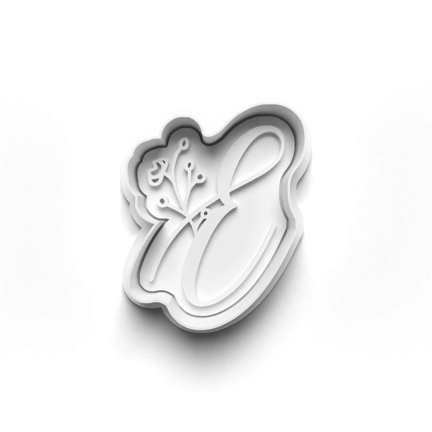 Flower Alphabet cookie cutter + stamp 0815_