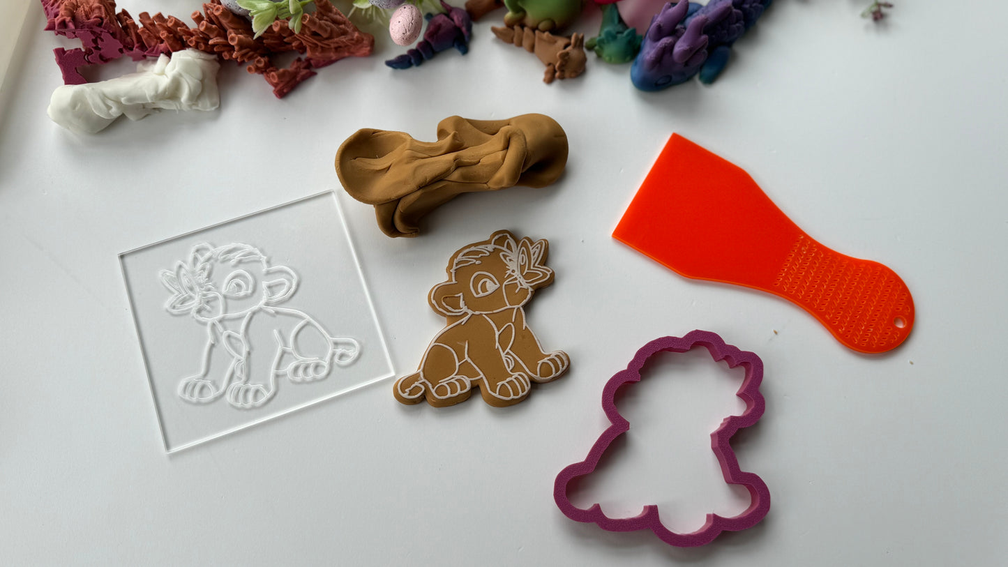 Lion king debossing + matching cutter