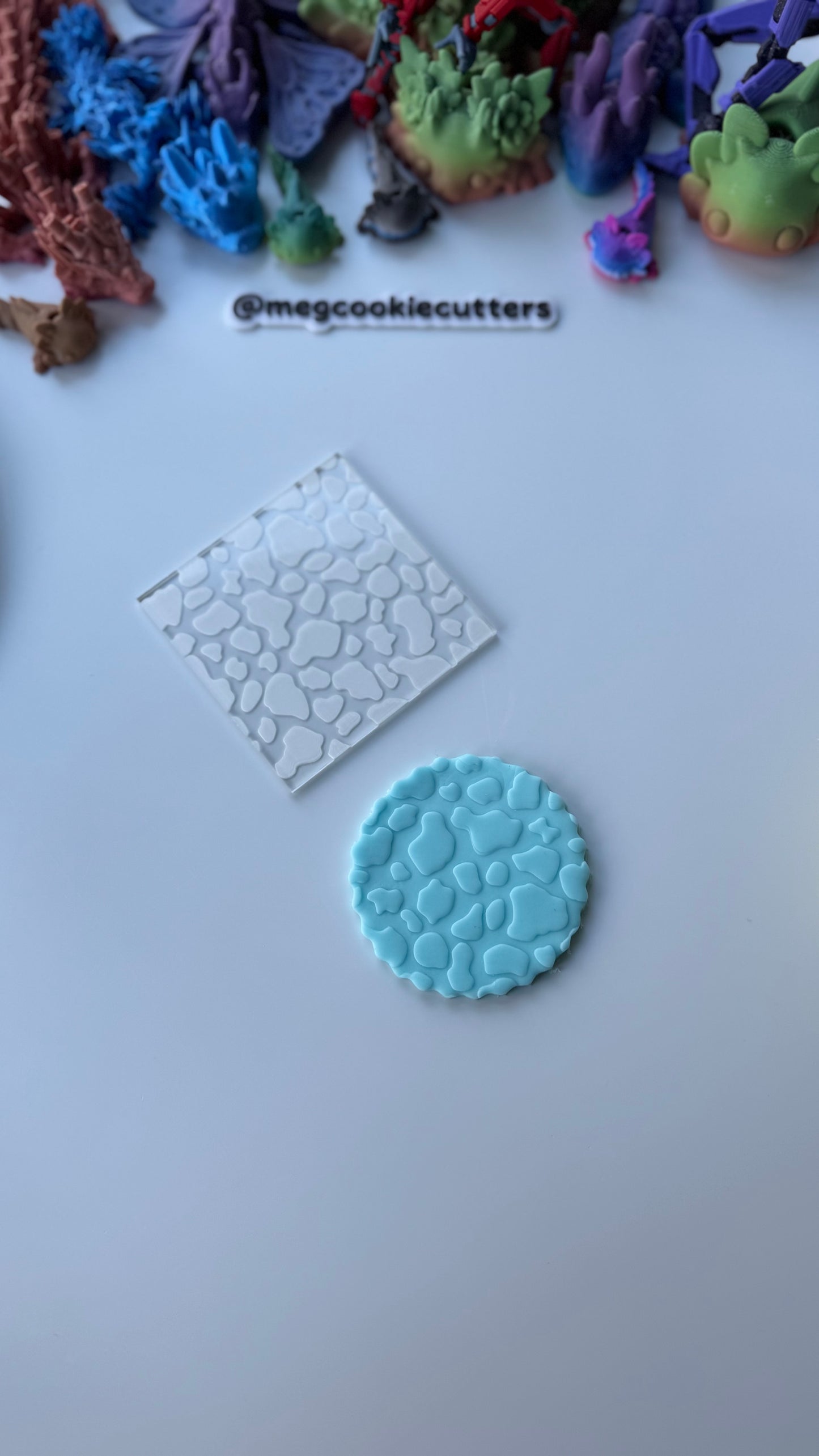 cow pattern texture deboss