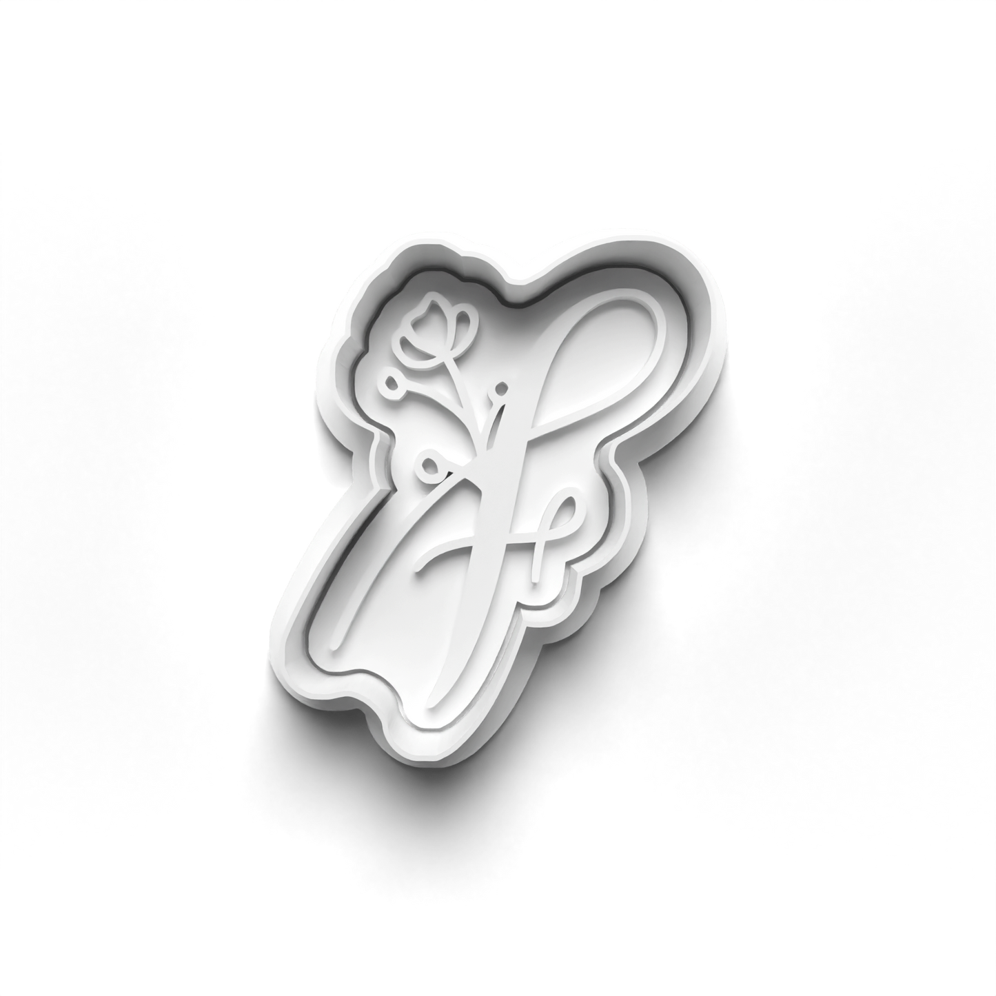 Flower Alphabet cookie cutter + stamp 0815_