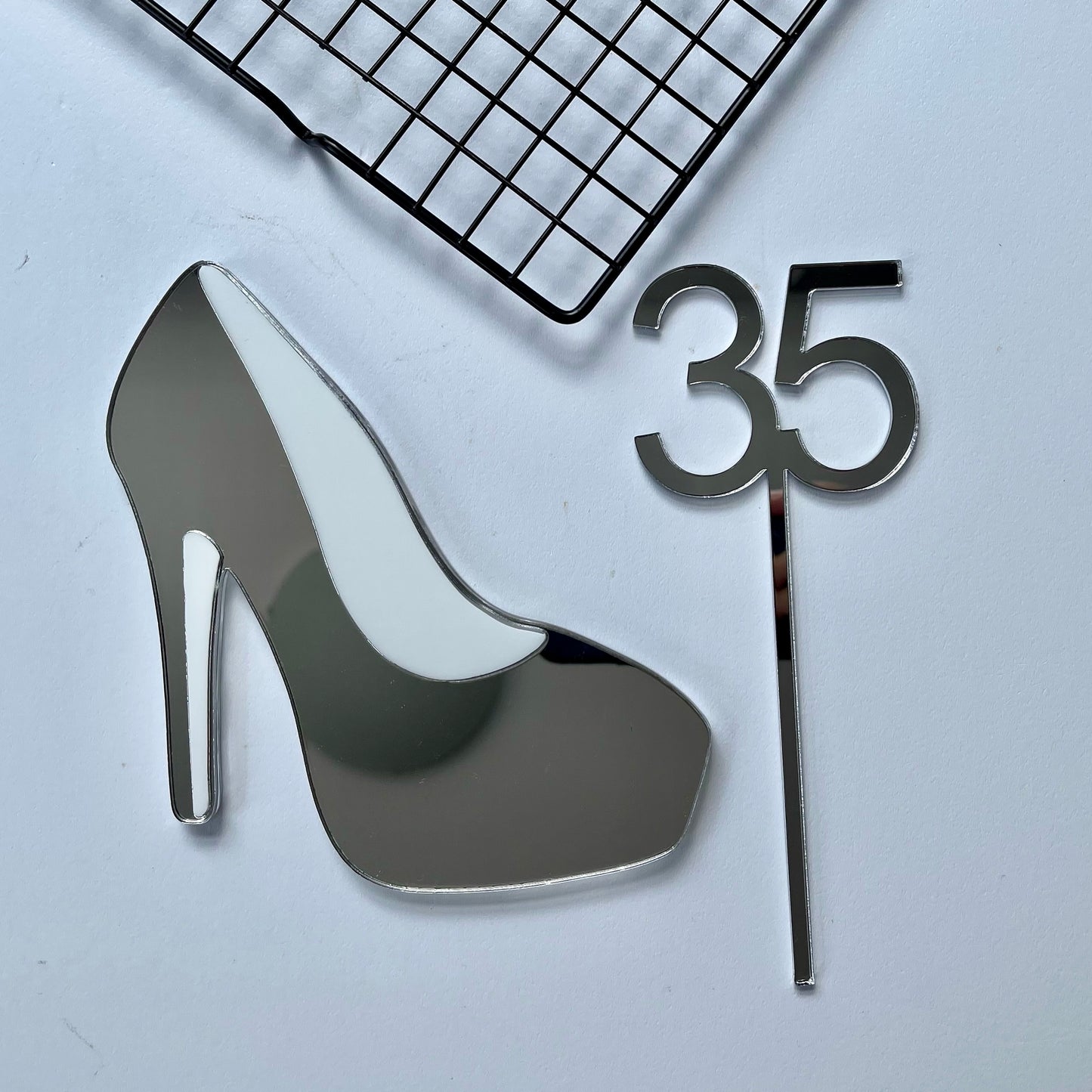 High heel shoe charm and age topper - cake topper MEG cookie cutters