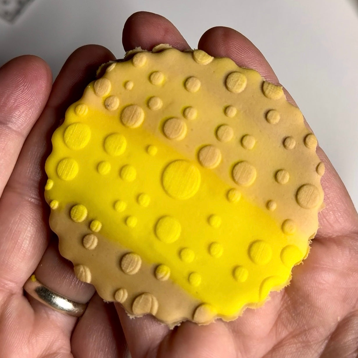 Polka dots pattern deboss