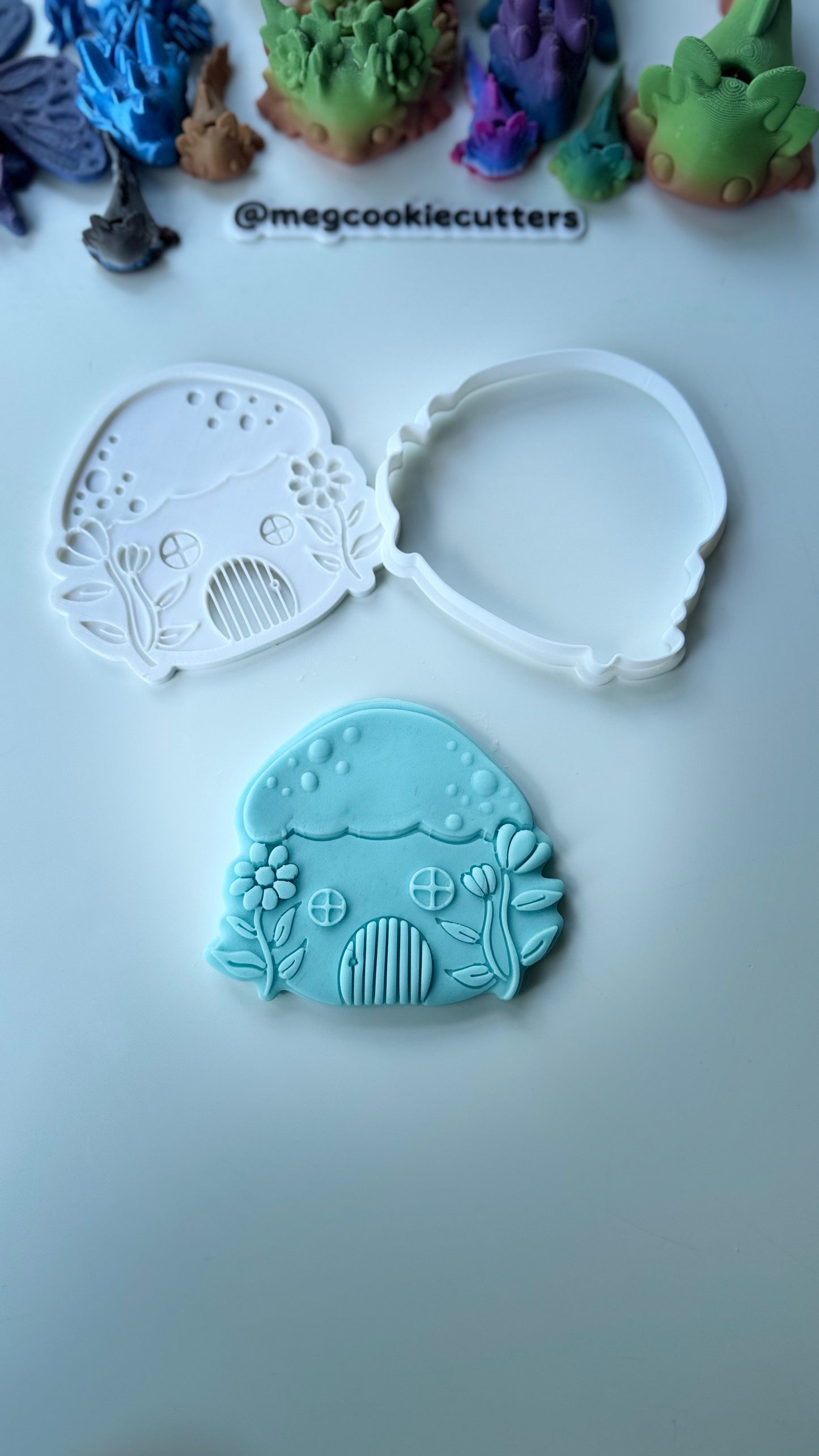 Mushroom Fairy house 3D deboss and cutter