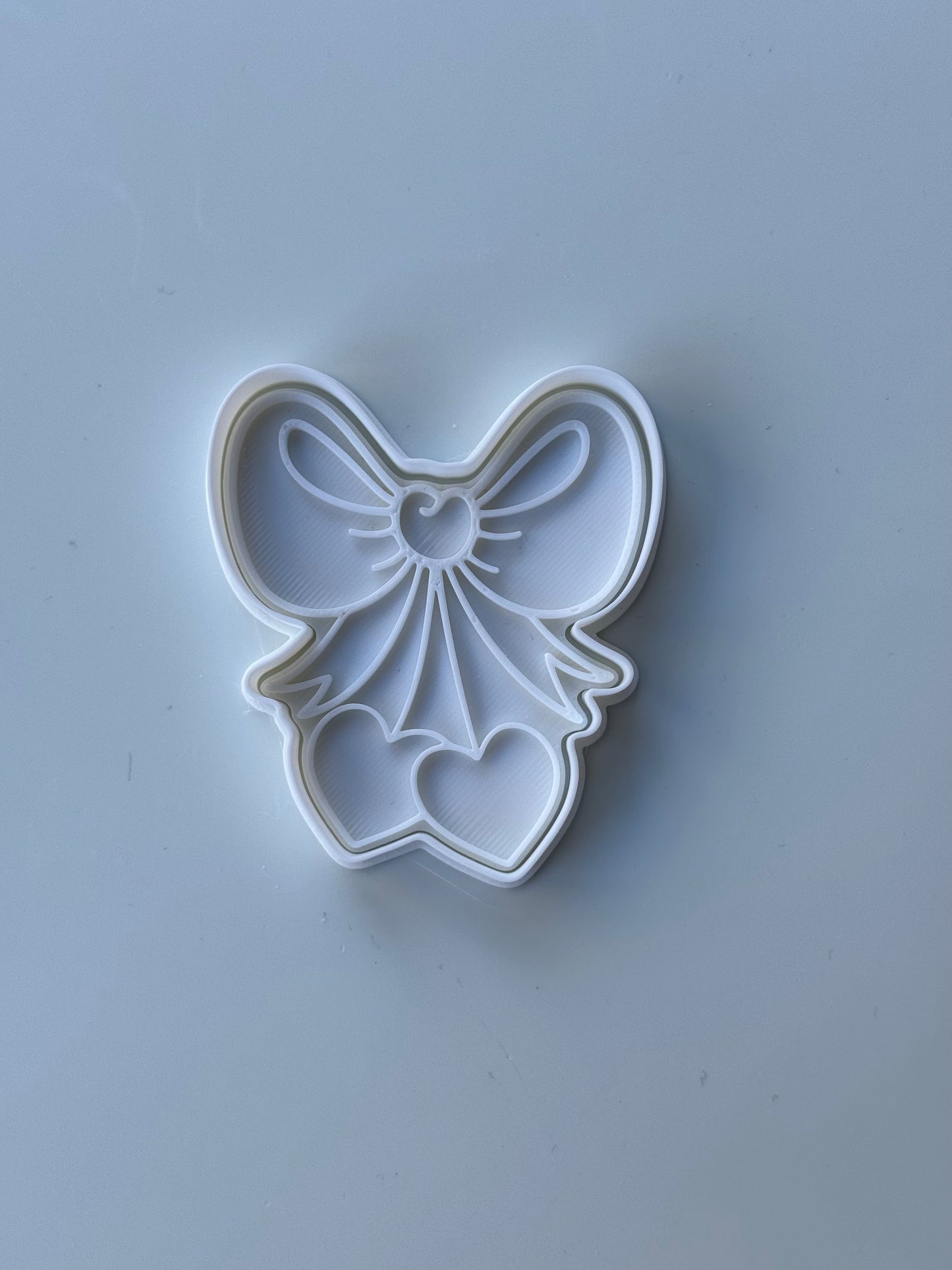 Bow cherry heart stamp + matching cutter