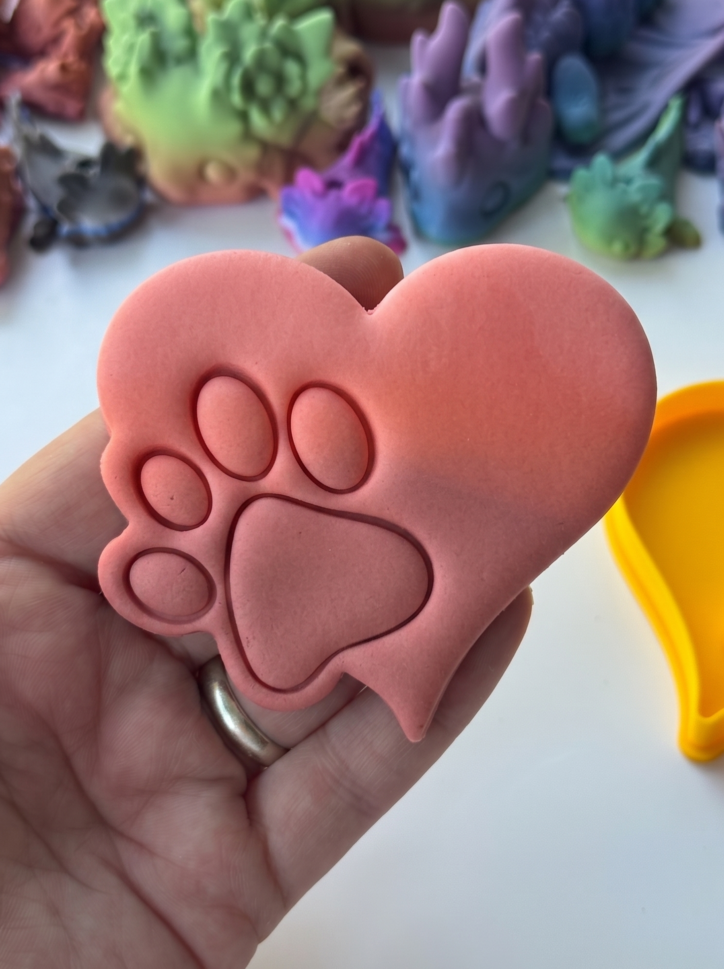 Paw Heart cookie cutter + stamp