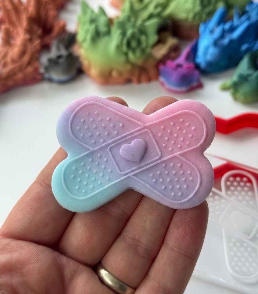Nurse - Doctors theme Plasters with heart deboss + cutter
