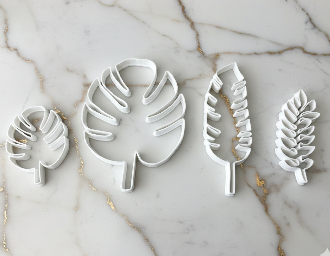 set of 4 Leaf leaves jungle Biscuit Cookie Cutter Fondant Cake Decorating Mold