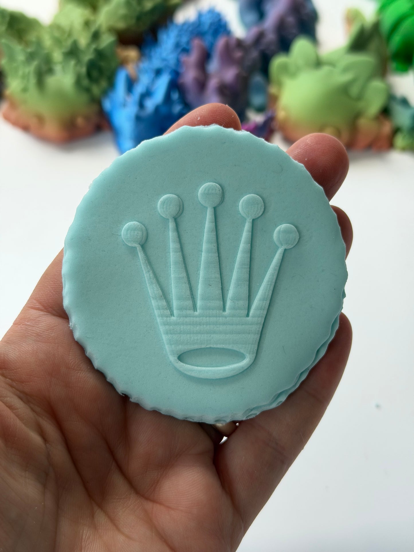 Crown Rolex-inspired deboss