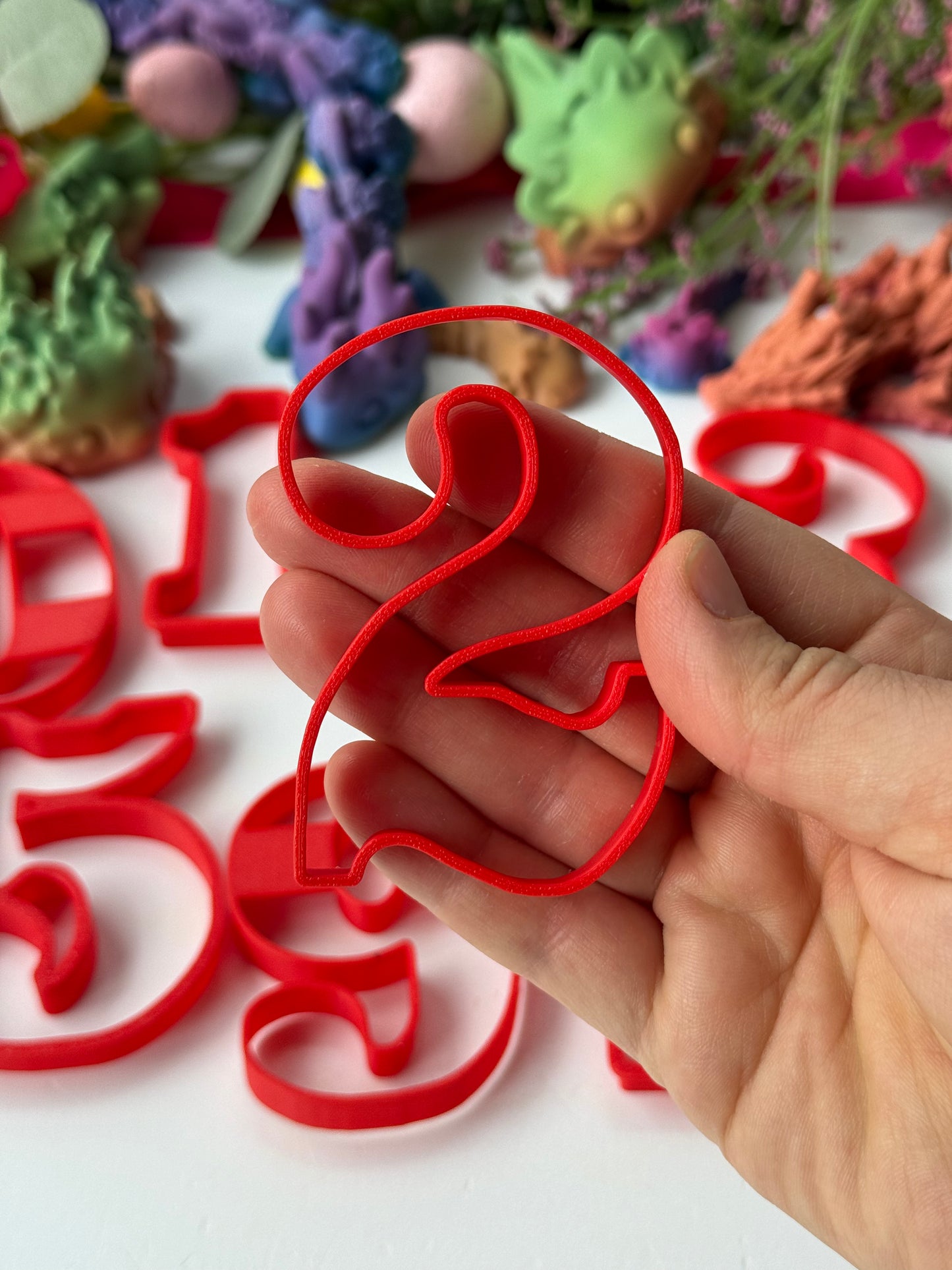 Numbers 0 to 9 - style 2 - Cookie Cutter 3 inches height