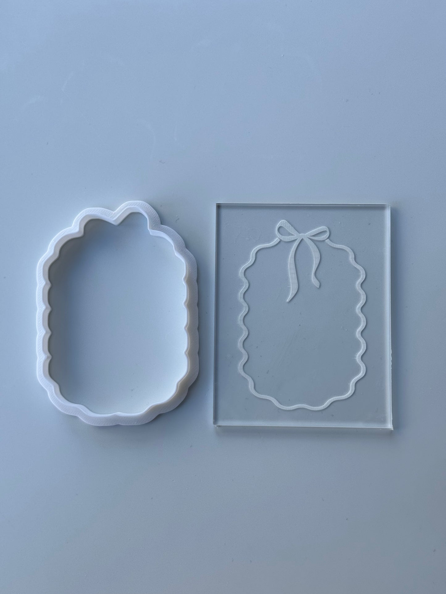 Bow frame deboss + matching cutter