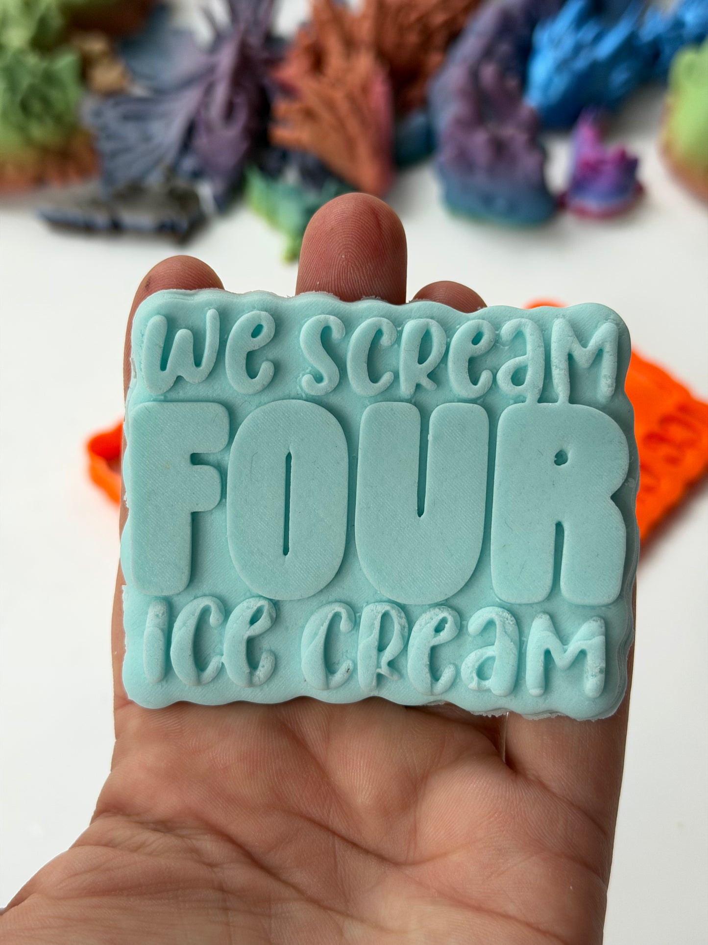 We scream four ice cream - 3d debossing and cutter - sweet