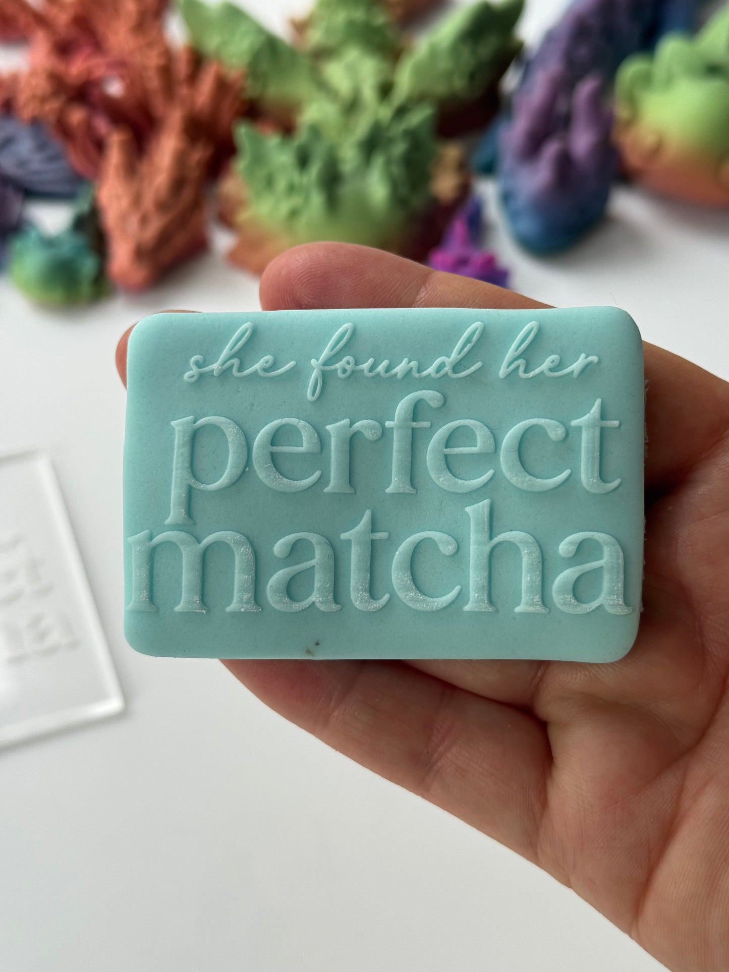 Perfect Matcha debossing