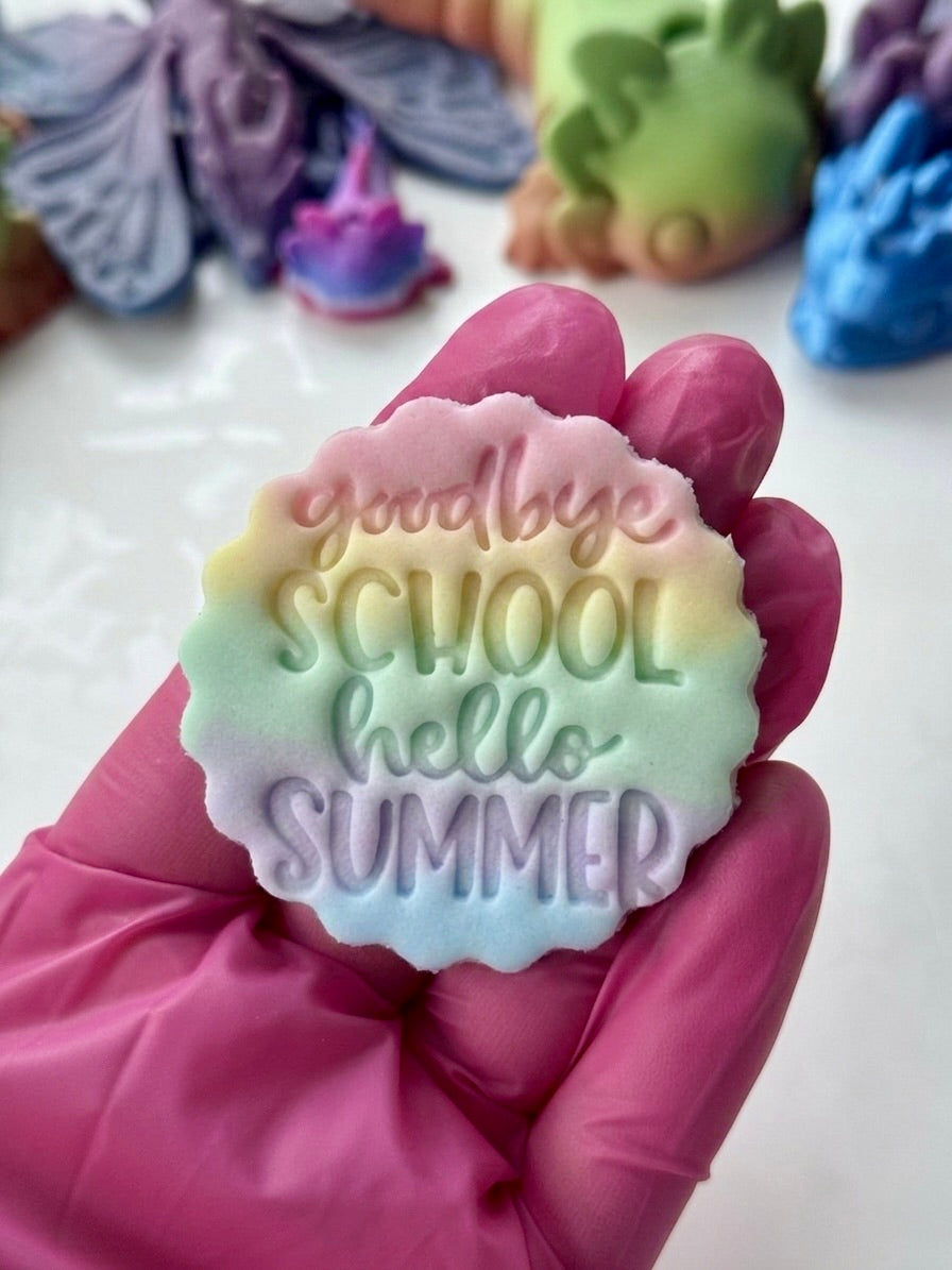 Goodbye School Hello Summer stamp
