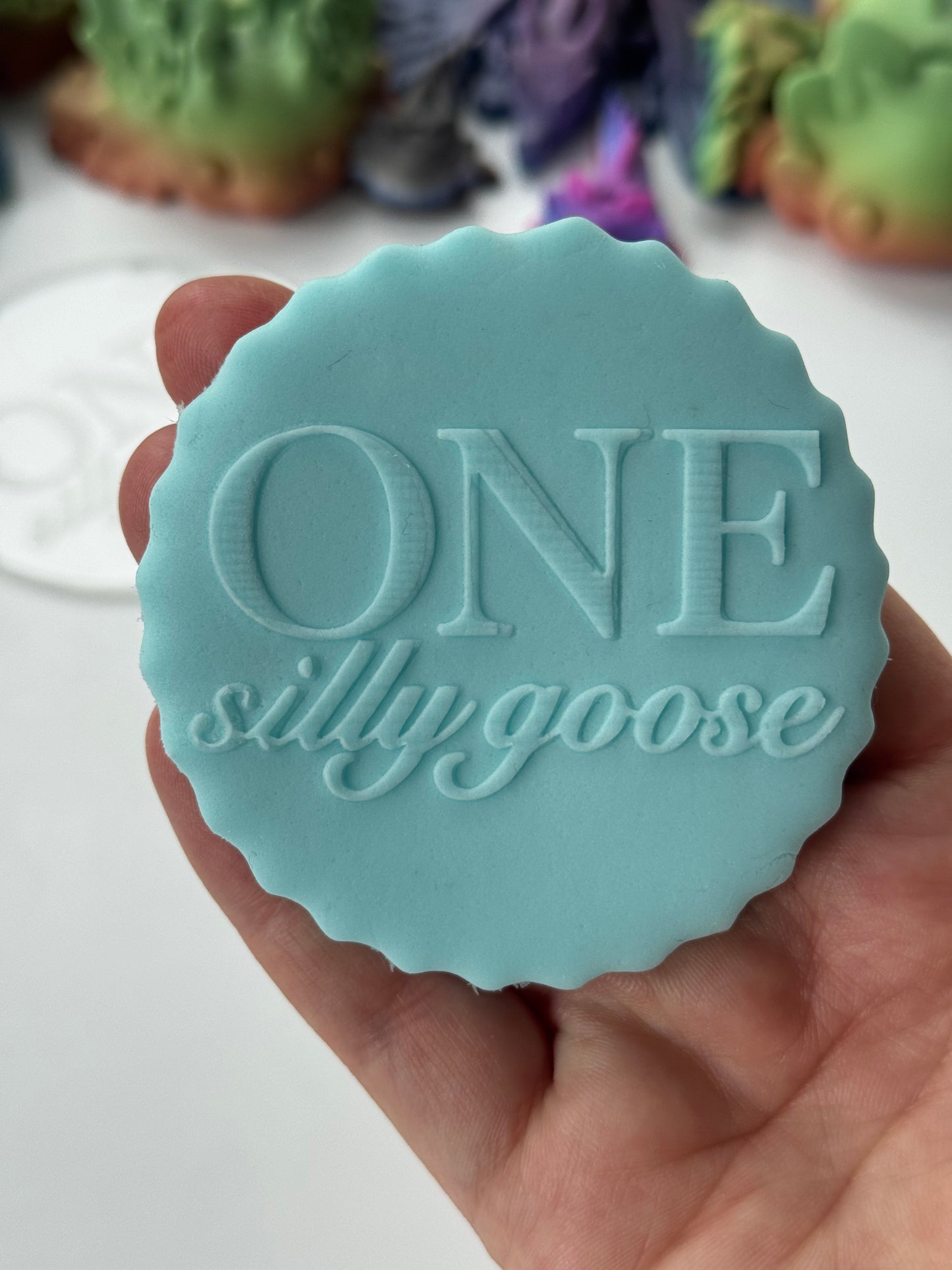 One Silly Goose debossing