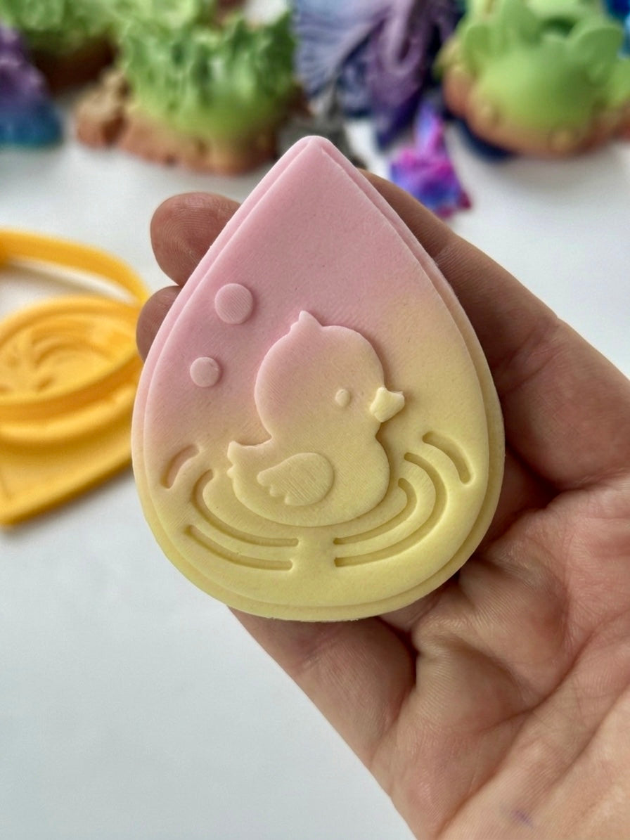 Duck Rain Drop 3d debossing + cutter
