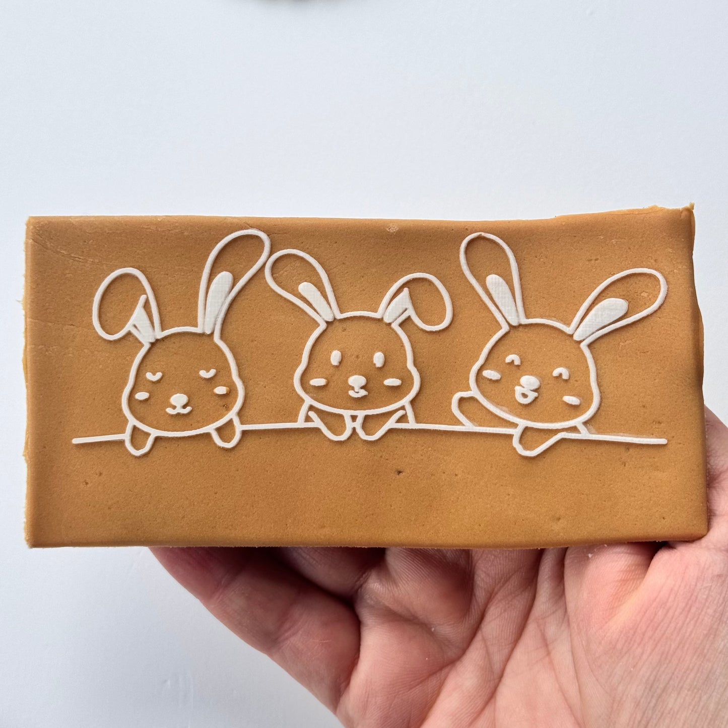 3 Bunnies deboss easter