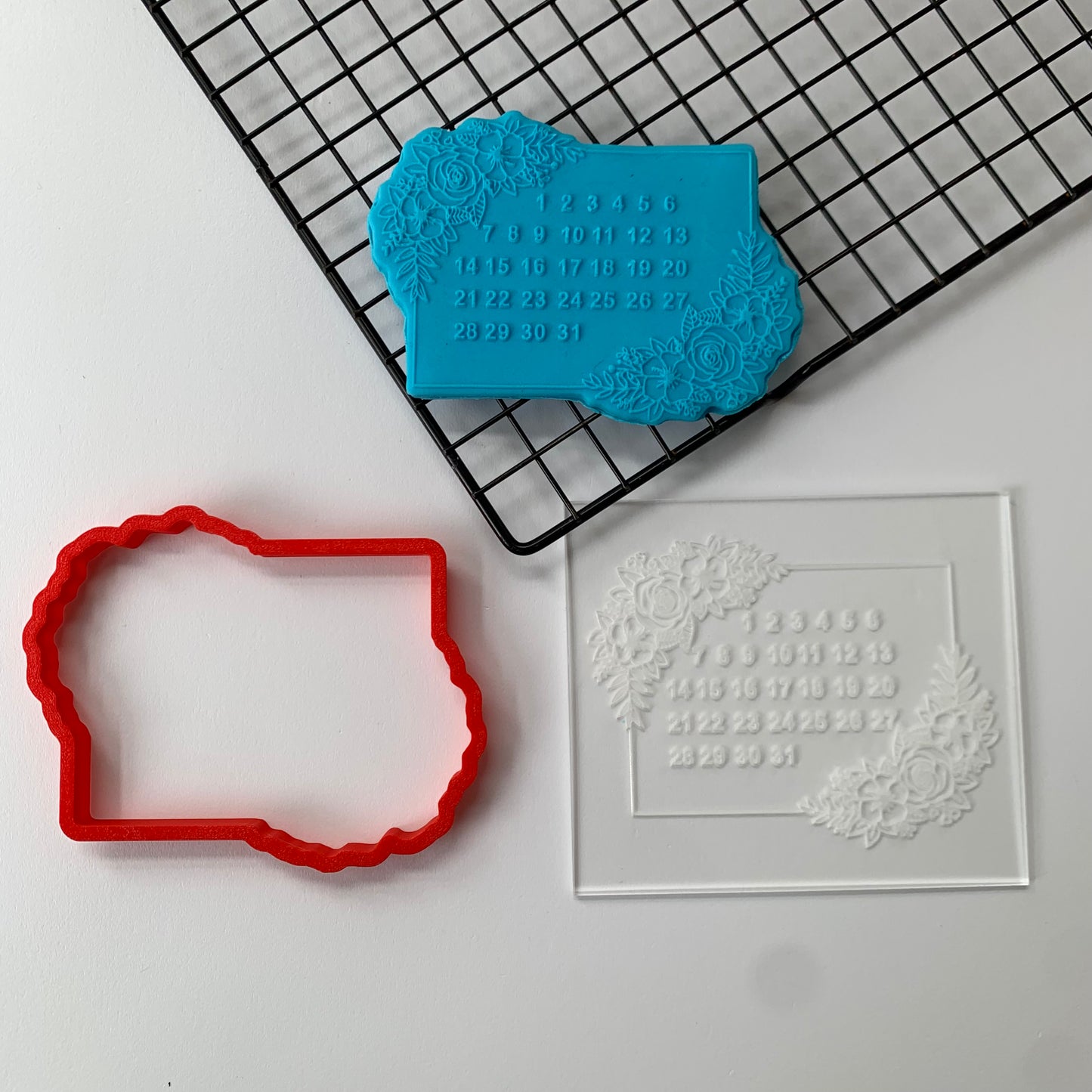 Wedding Calendar - deboss + matching cutter MEG cookie cutters