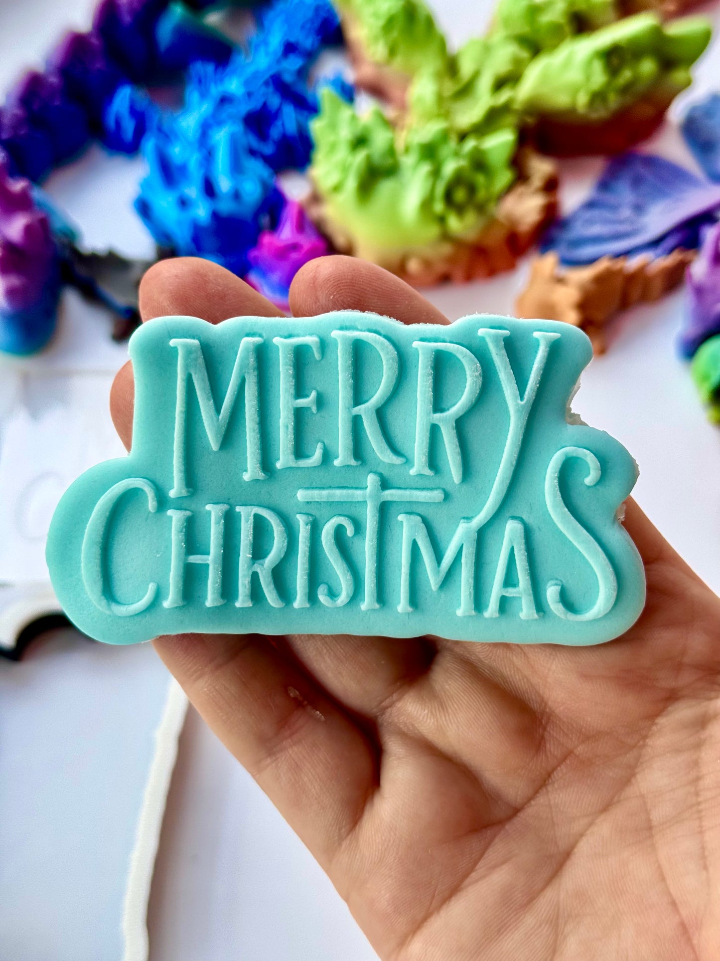 Merry Christmas cutter and deboss M1071