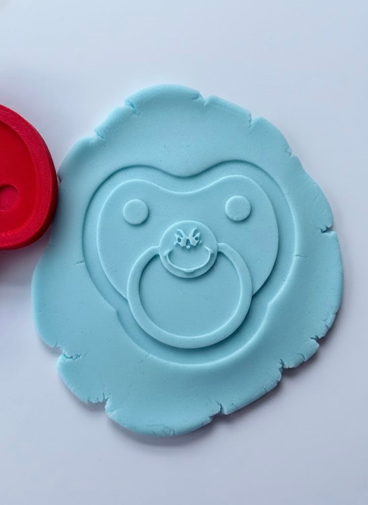 Baby dummy Grinch - 3D Deboss and Cutters MS1041