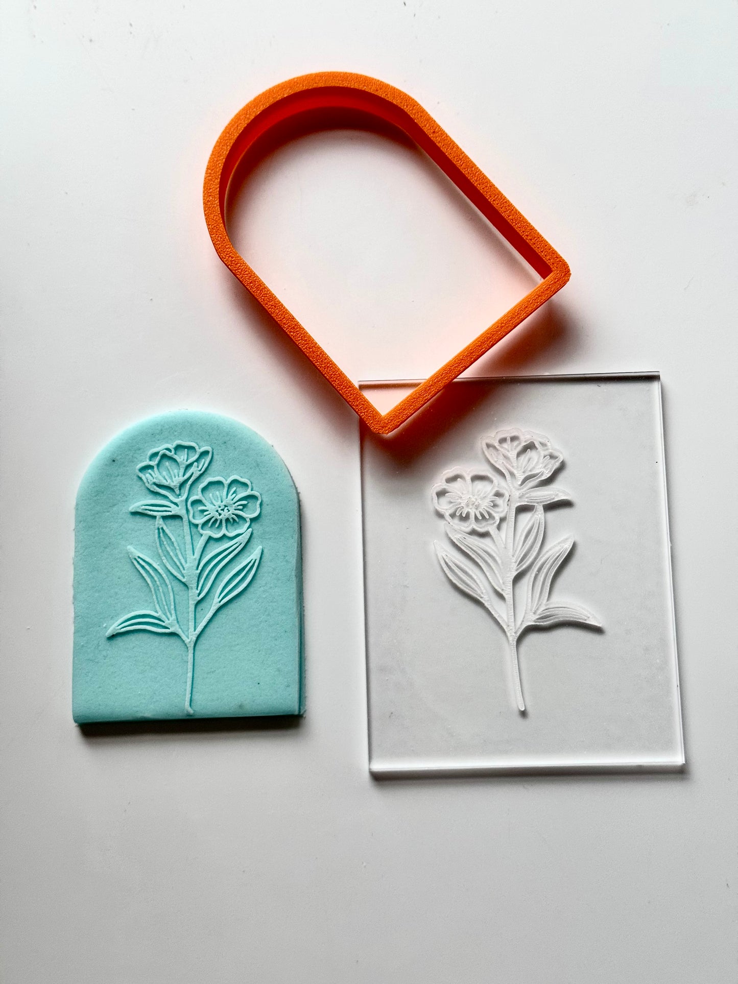 Wildflower Arch deboss and matching cutter