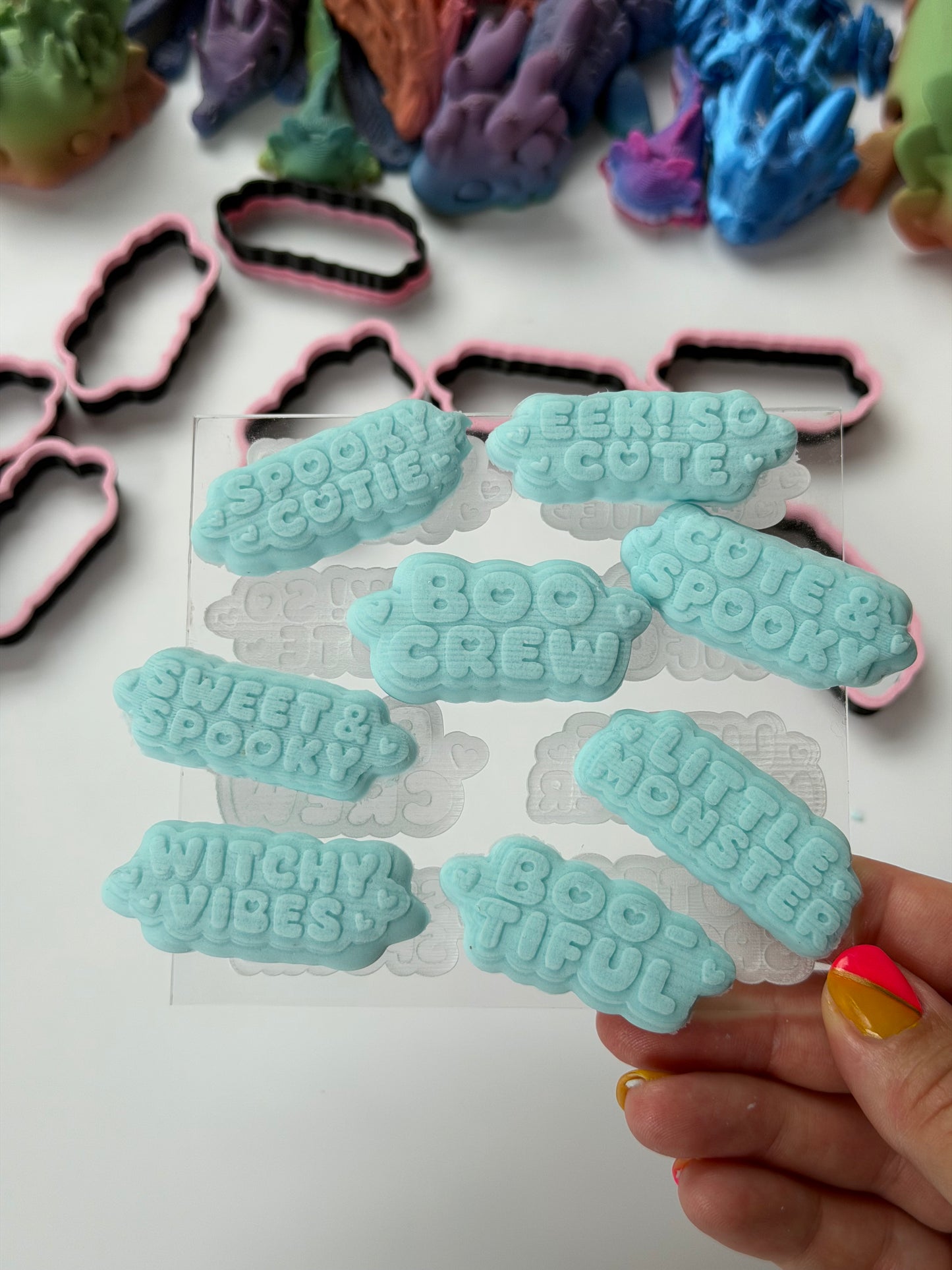 Halloween wording set deboss and cutter