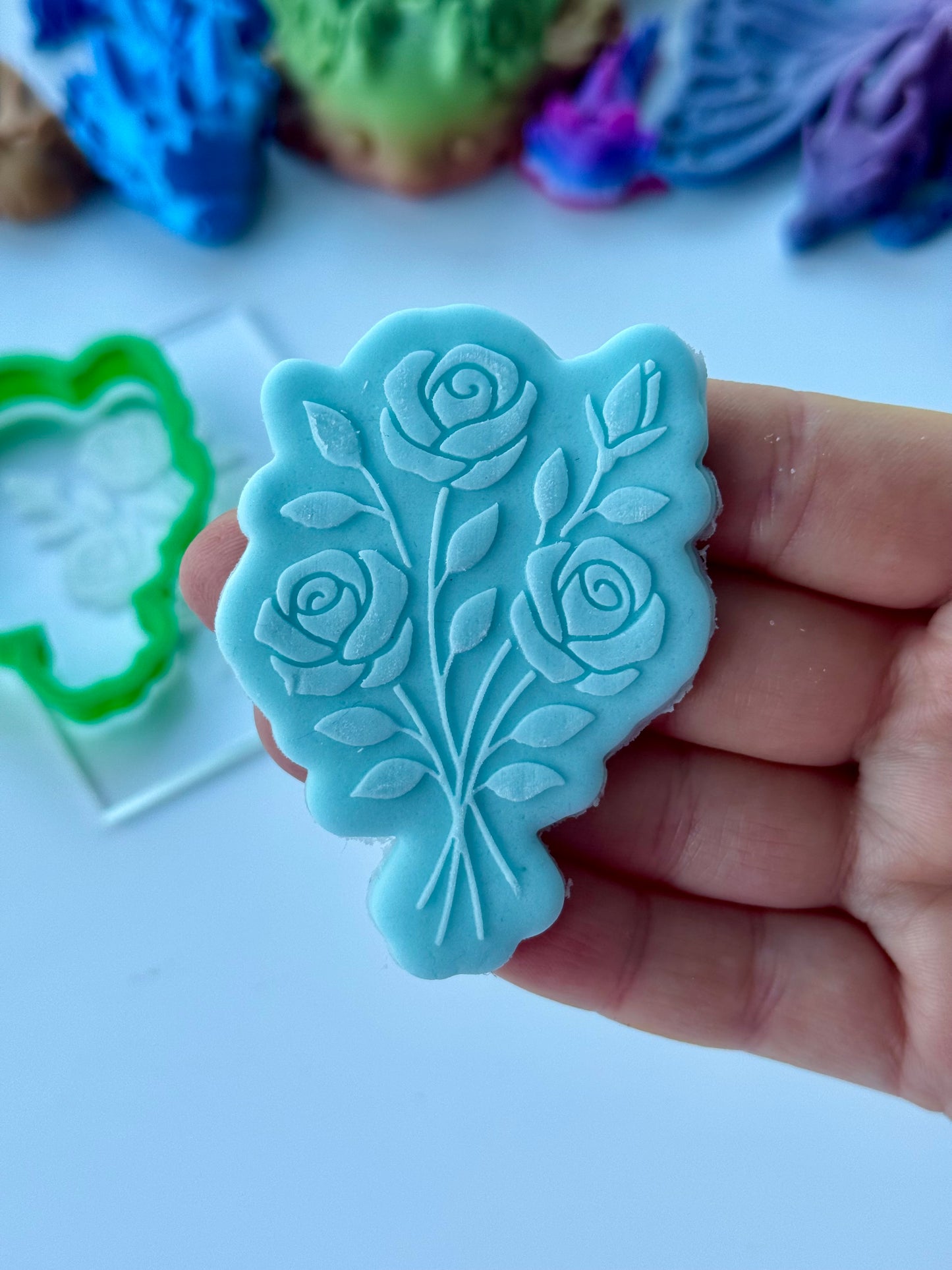 Valentine's day - bunch of roses - Debossing + matching cutter