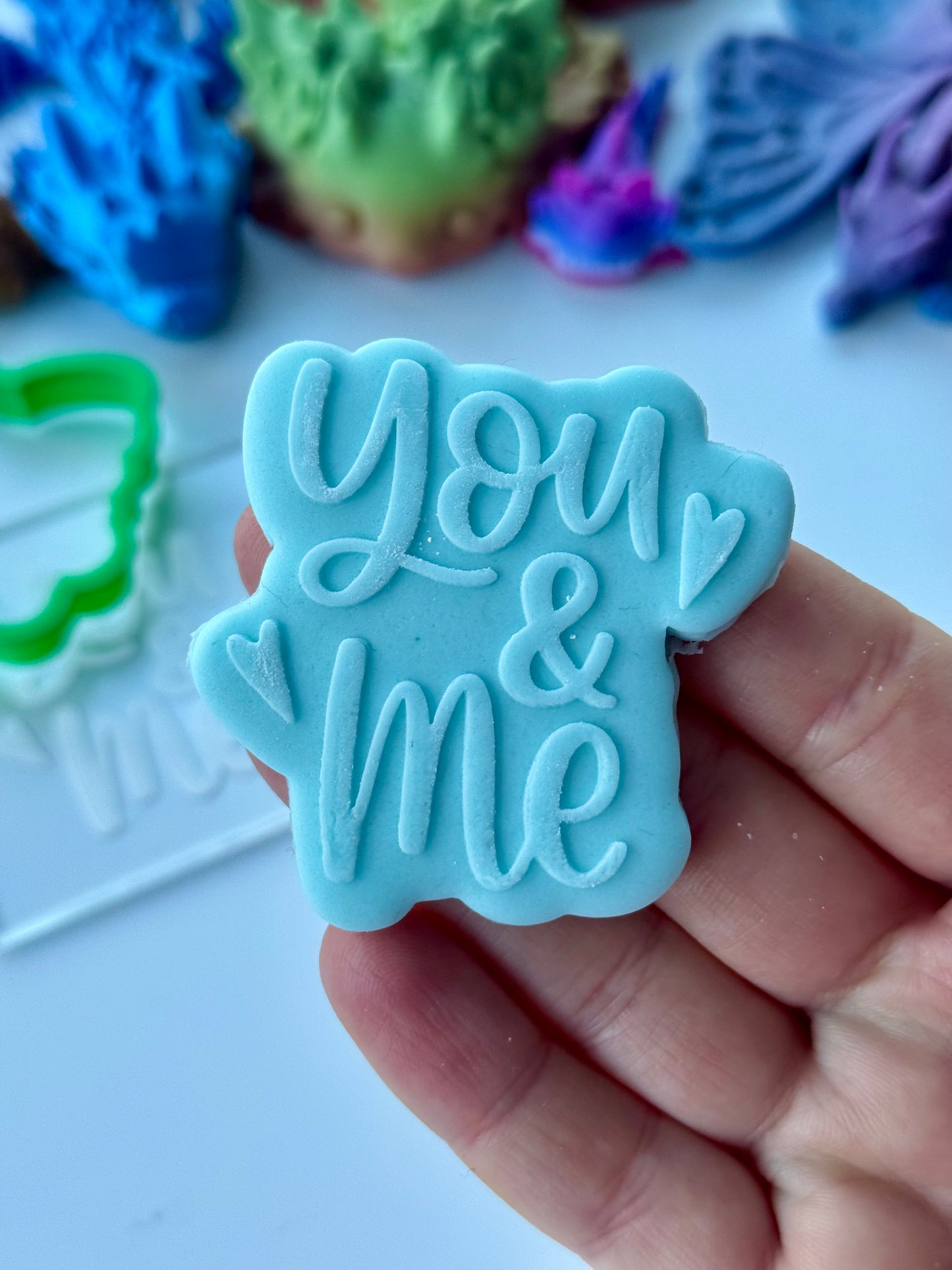 Valentine's day - you and me - Debossing + matching cutter
