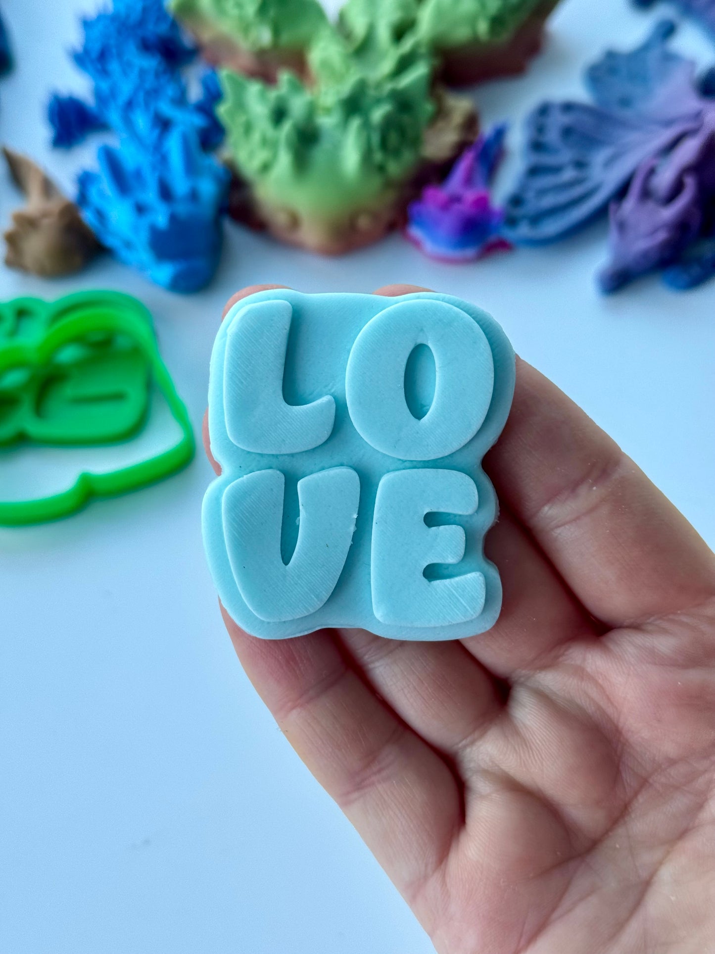 Valentine's day - love - 3d deboss + matching cutter