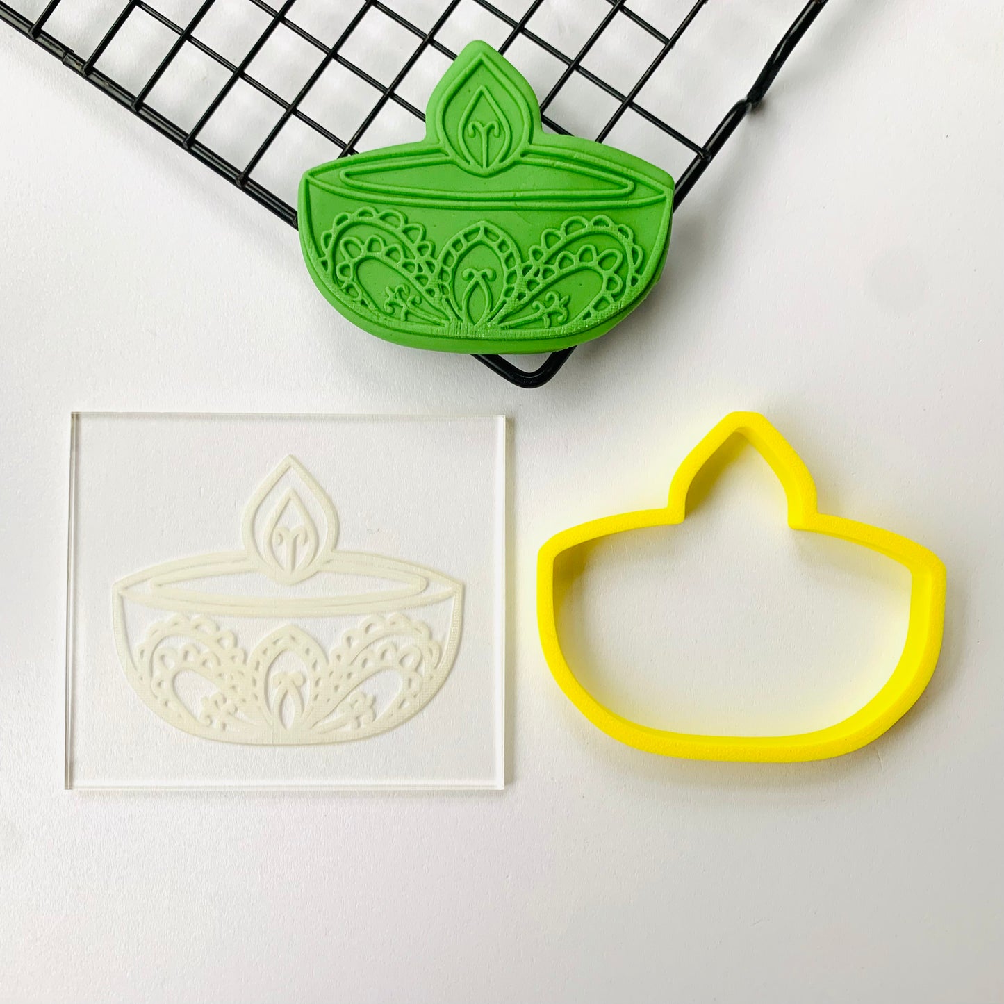 Candle Diwali deboss + cutter