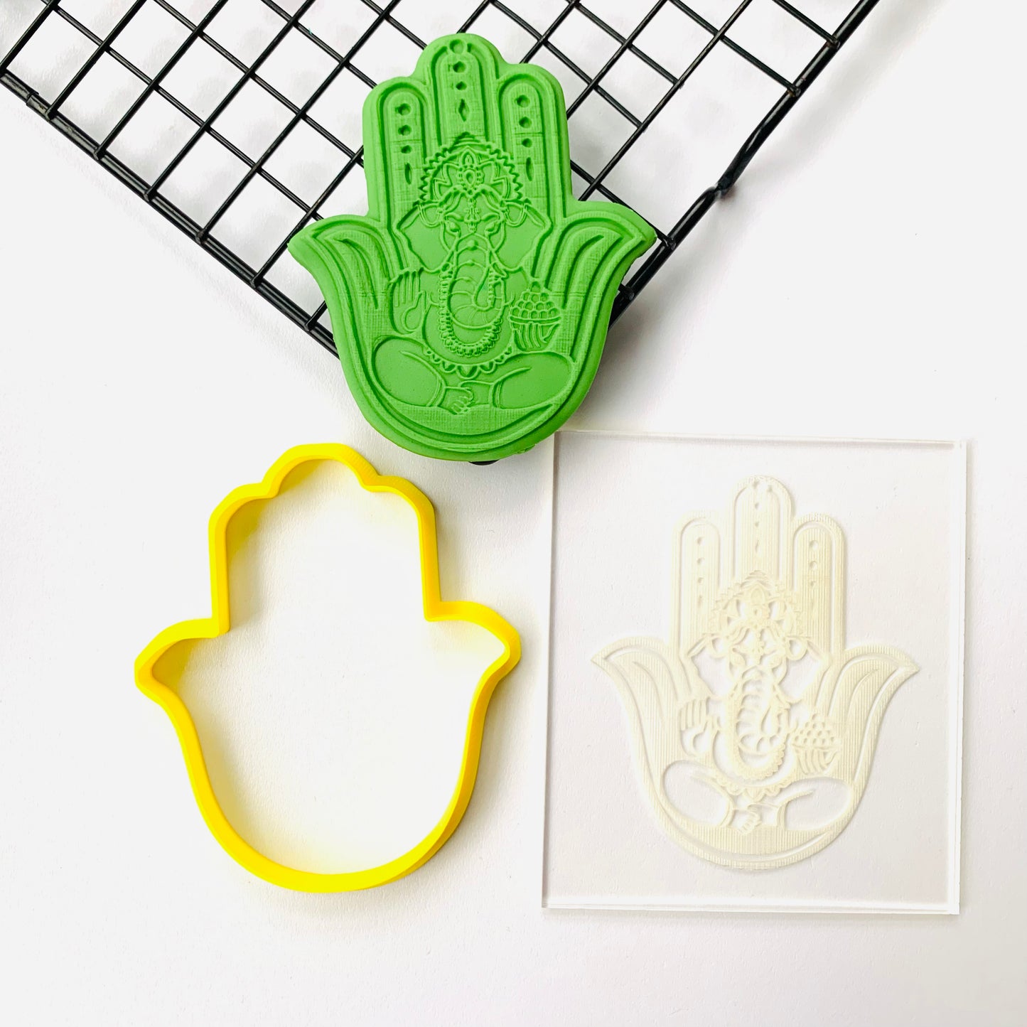 Hamsa symbol Diwali deboss + cutter