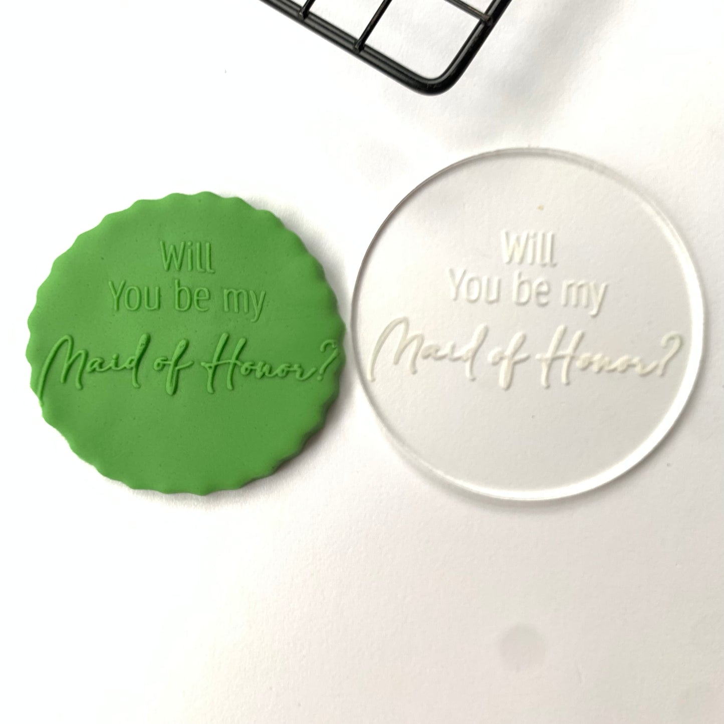 Will you be my Maid of Honor? - debossing acrylic stamp