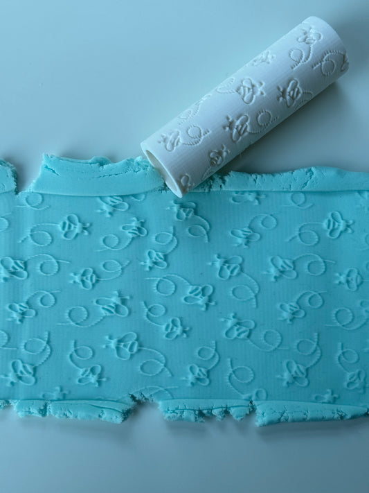 Bee Textured roller - rolling pin - pattern - 0882_4
