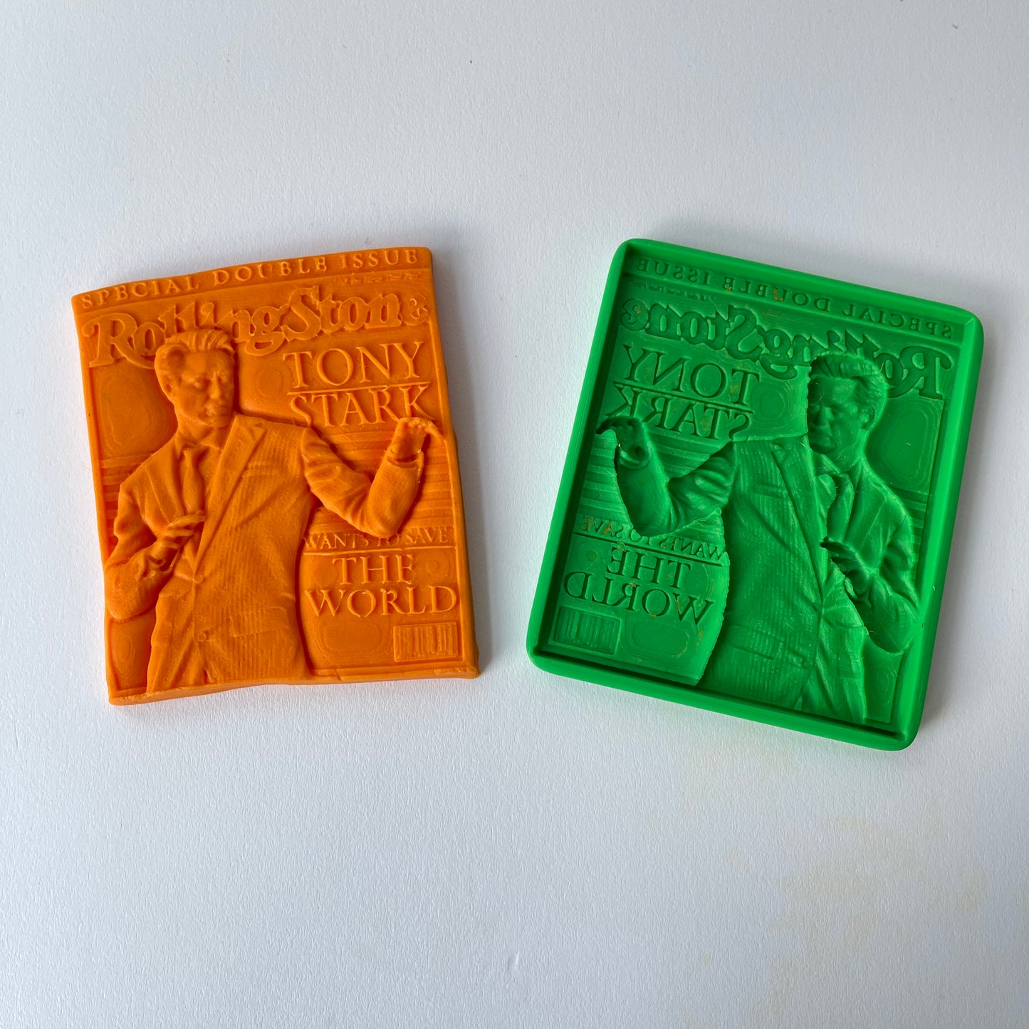 3D hard Mould tile - TONY STARK IRON MAN - SUPER HEROES MEG cookie cutters