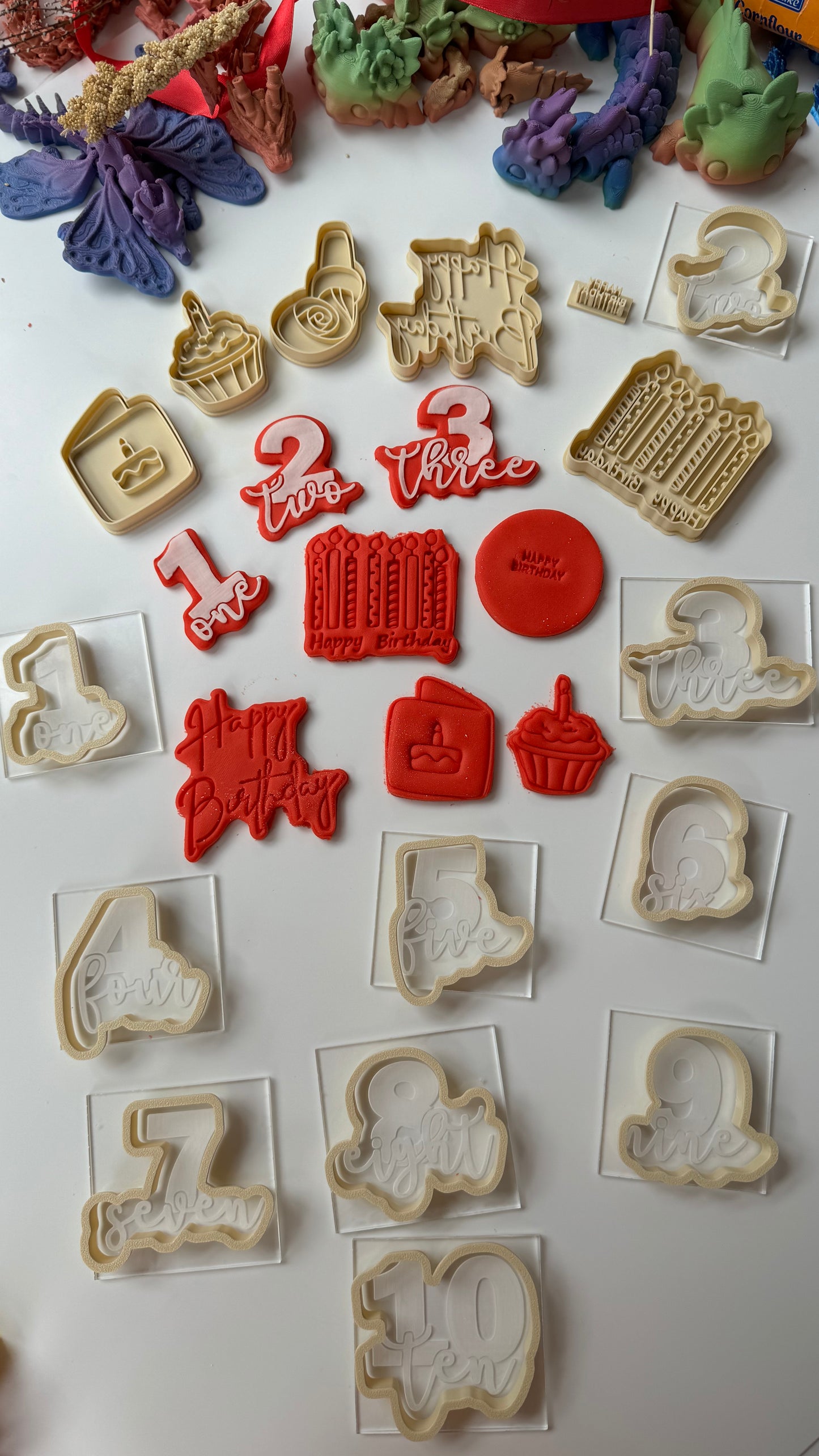 Surprise BIRTHDAY/NUMBERS - NO SUBS box - as per image deboss, cutters, stamps