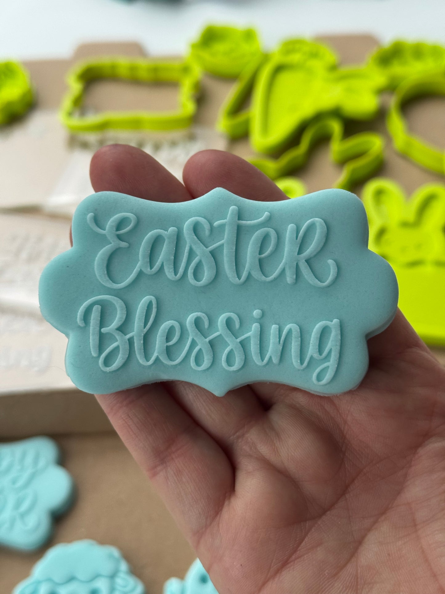 Easter blessing deboss and matching cutter