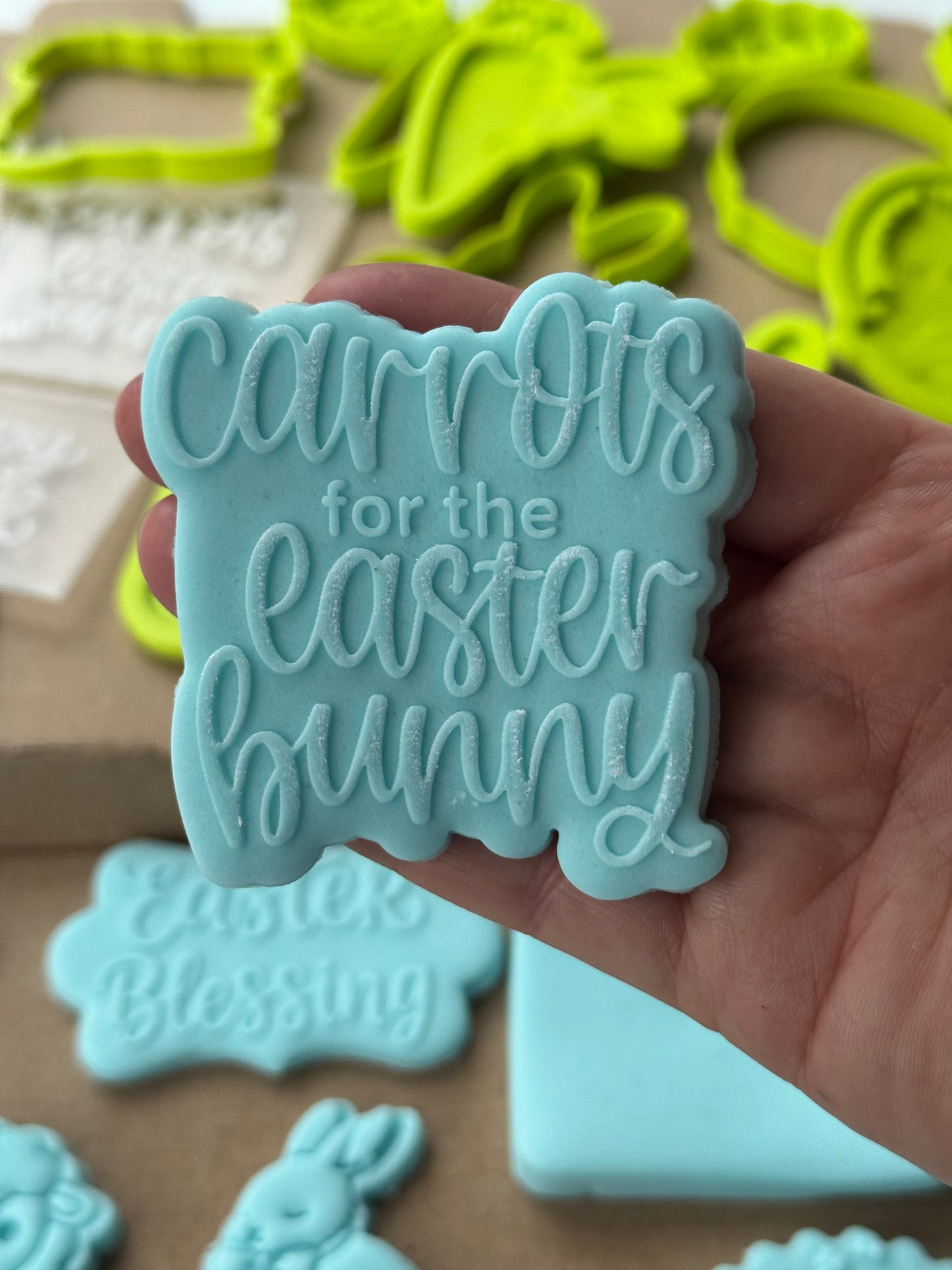 carrot for the easter bunny deboss and matching cutter