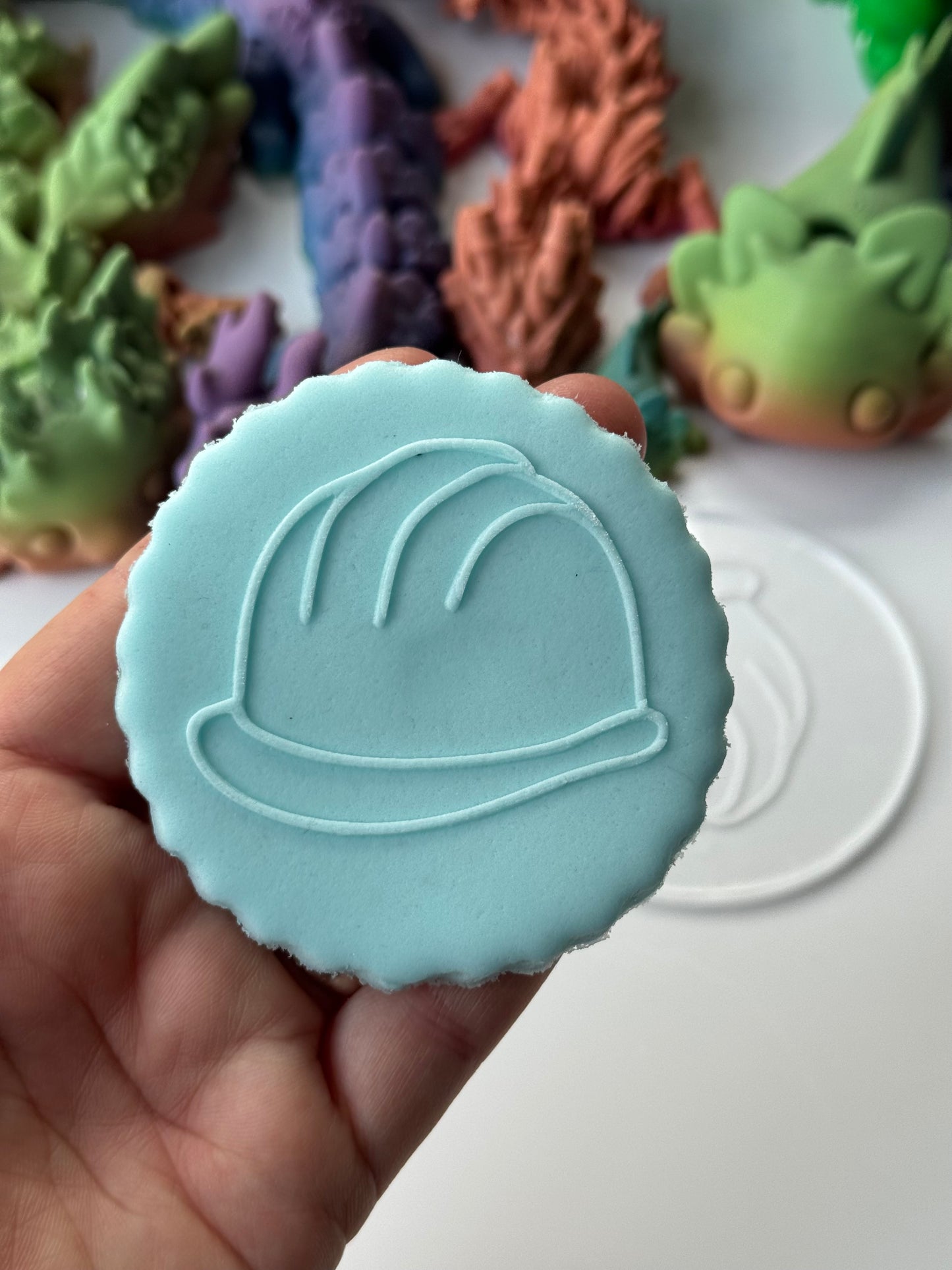 Construction Hard Hat deboss disc