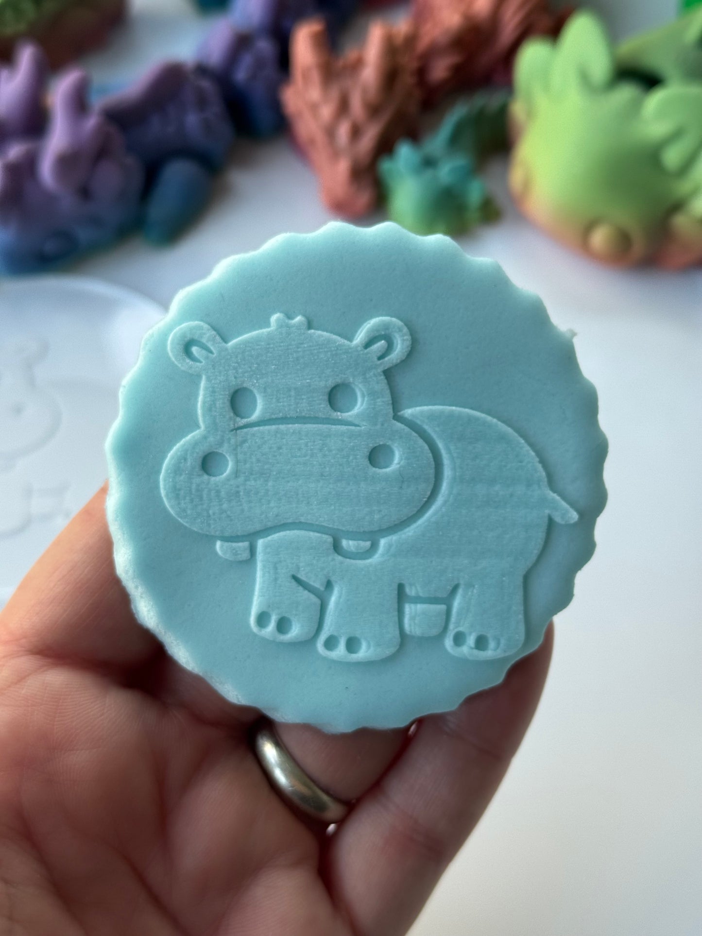Jungle animal - Hippo deboss disc