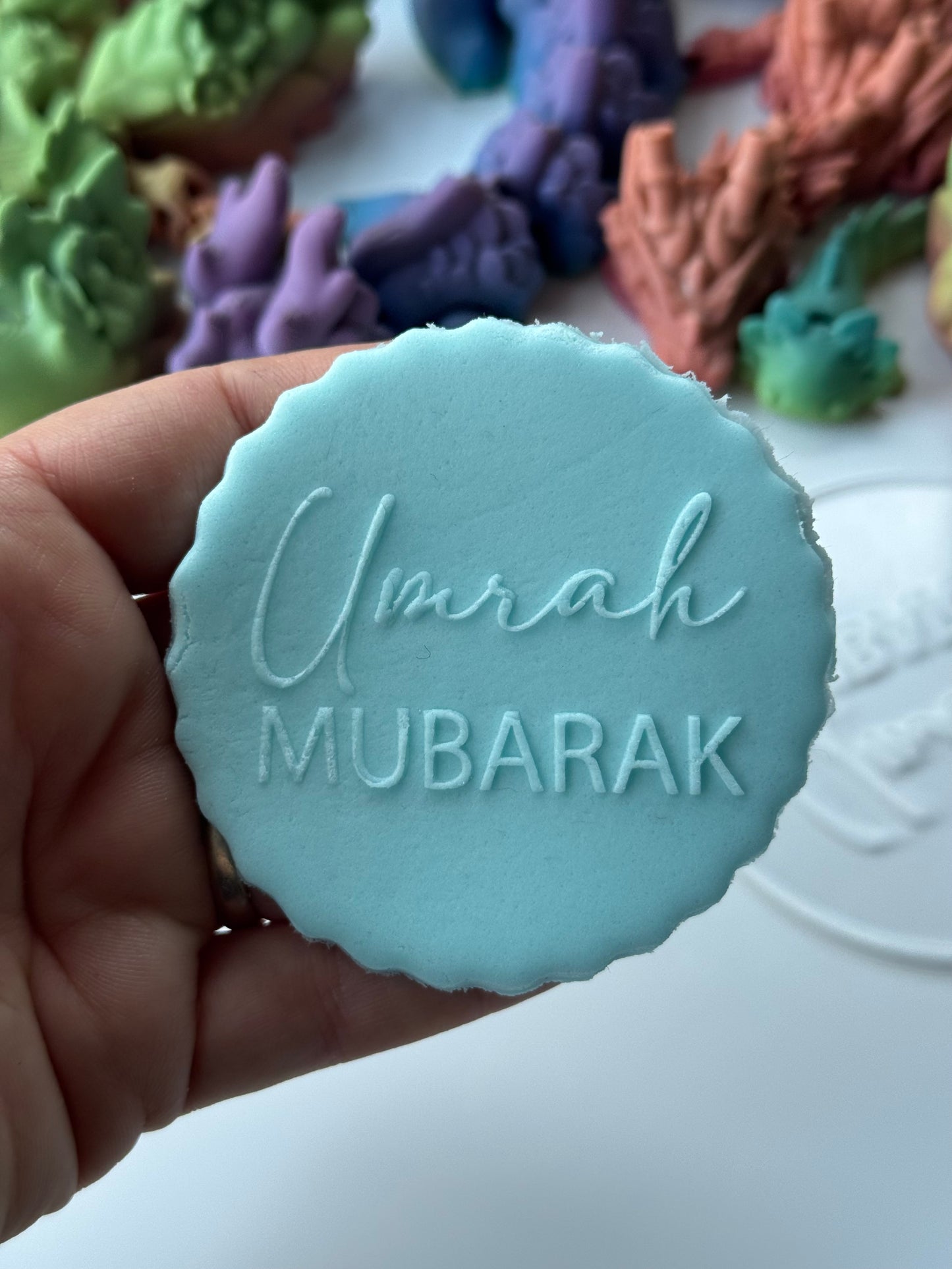 Umrah Mubarak deboss disc