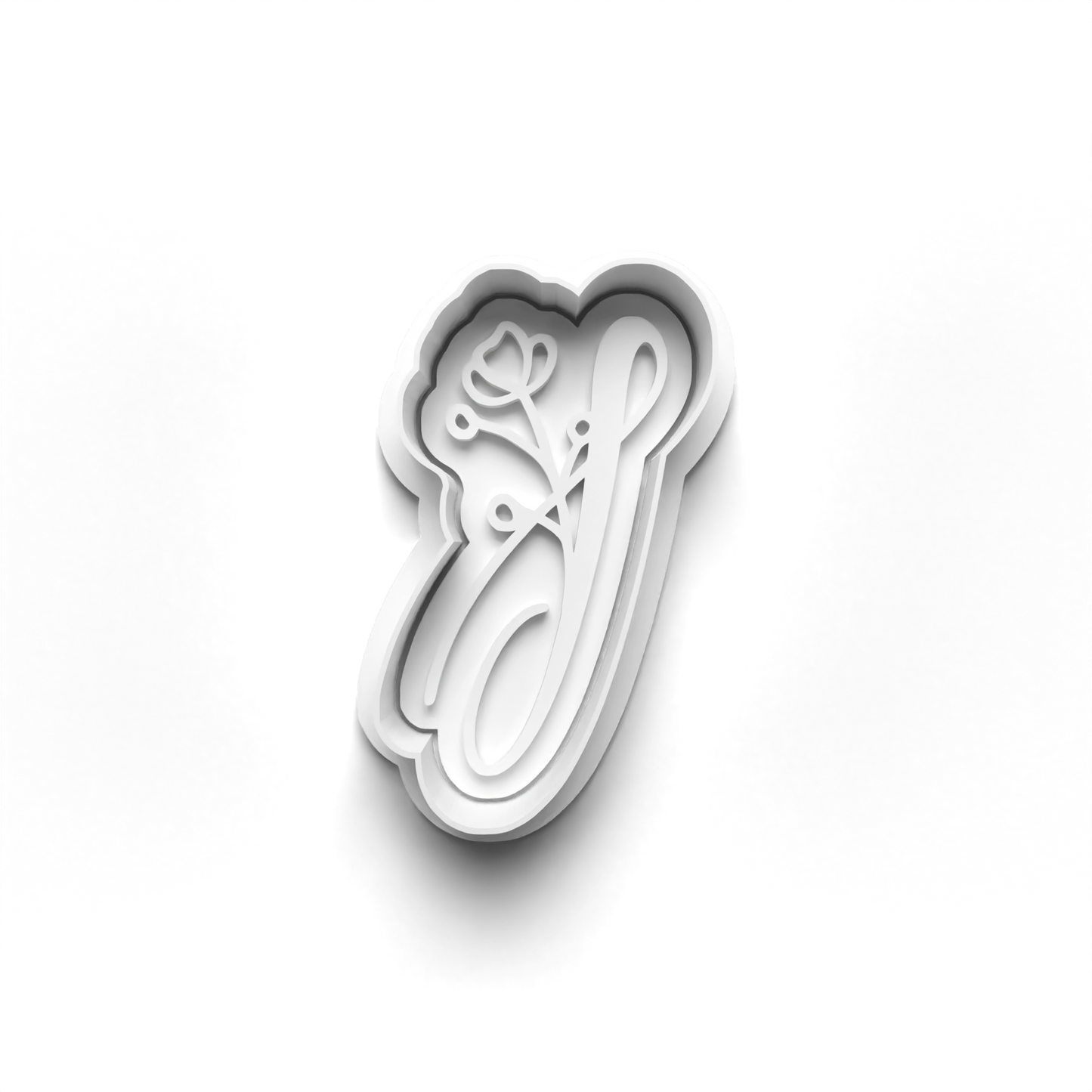 Flower Alphabet cookie cutter + stamp 0815_