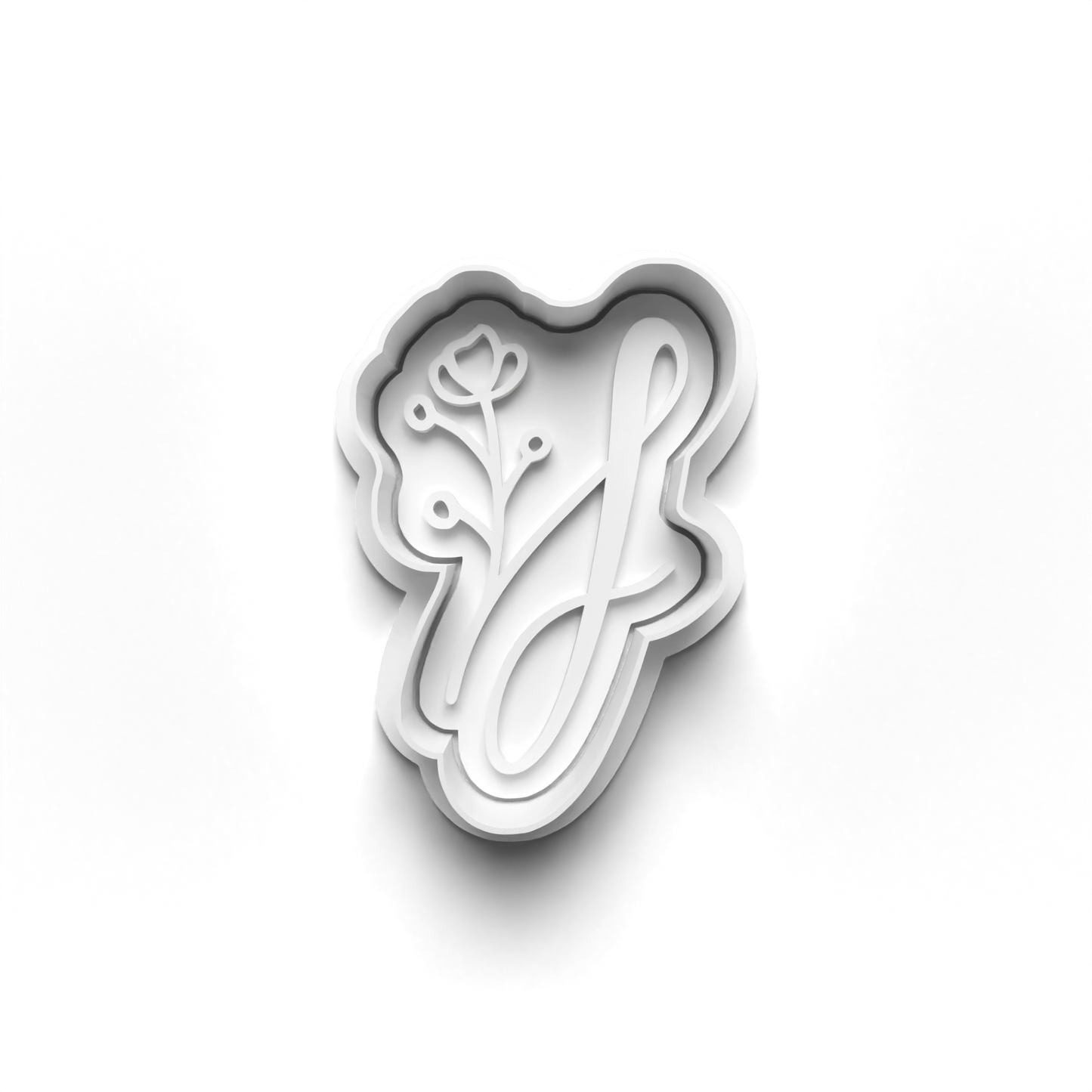 Flower Alphabet cookie cutter + stamp 0815_