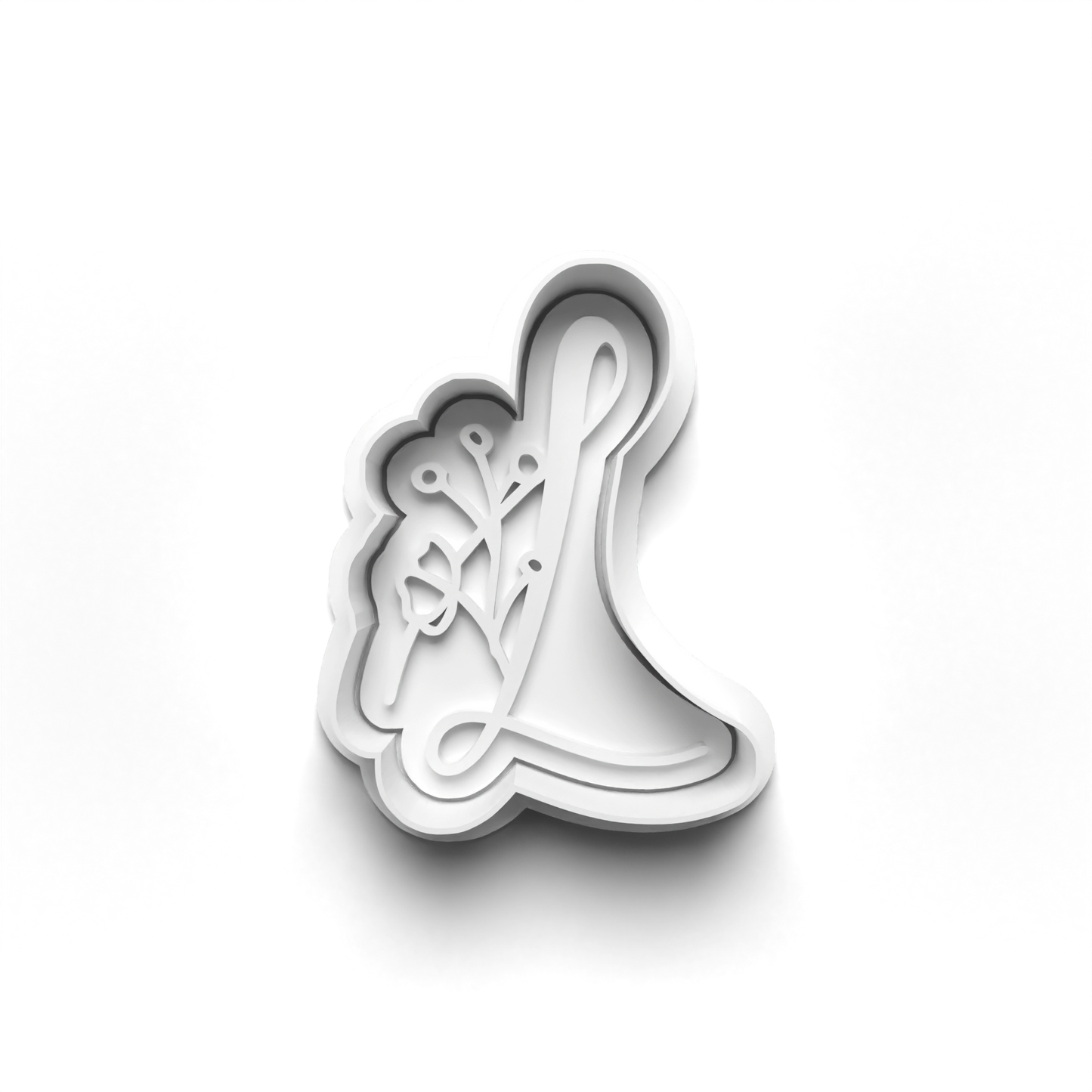 Flower Alphabet cookie cutter + stamp 0815_