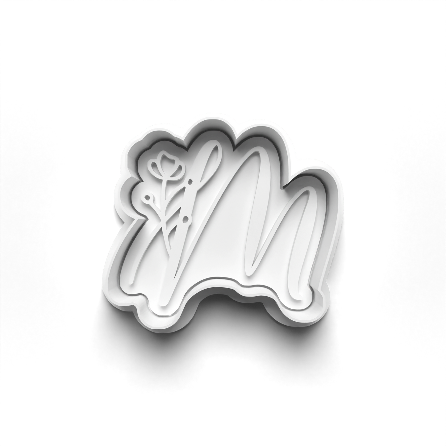 Flower Alphabet cookie cutter + stamp 0815_