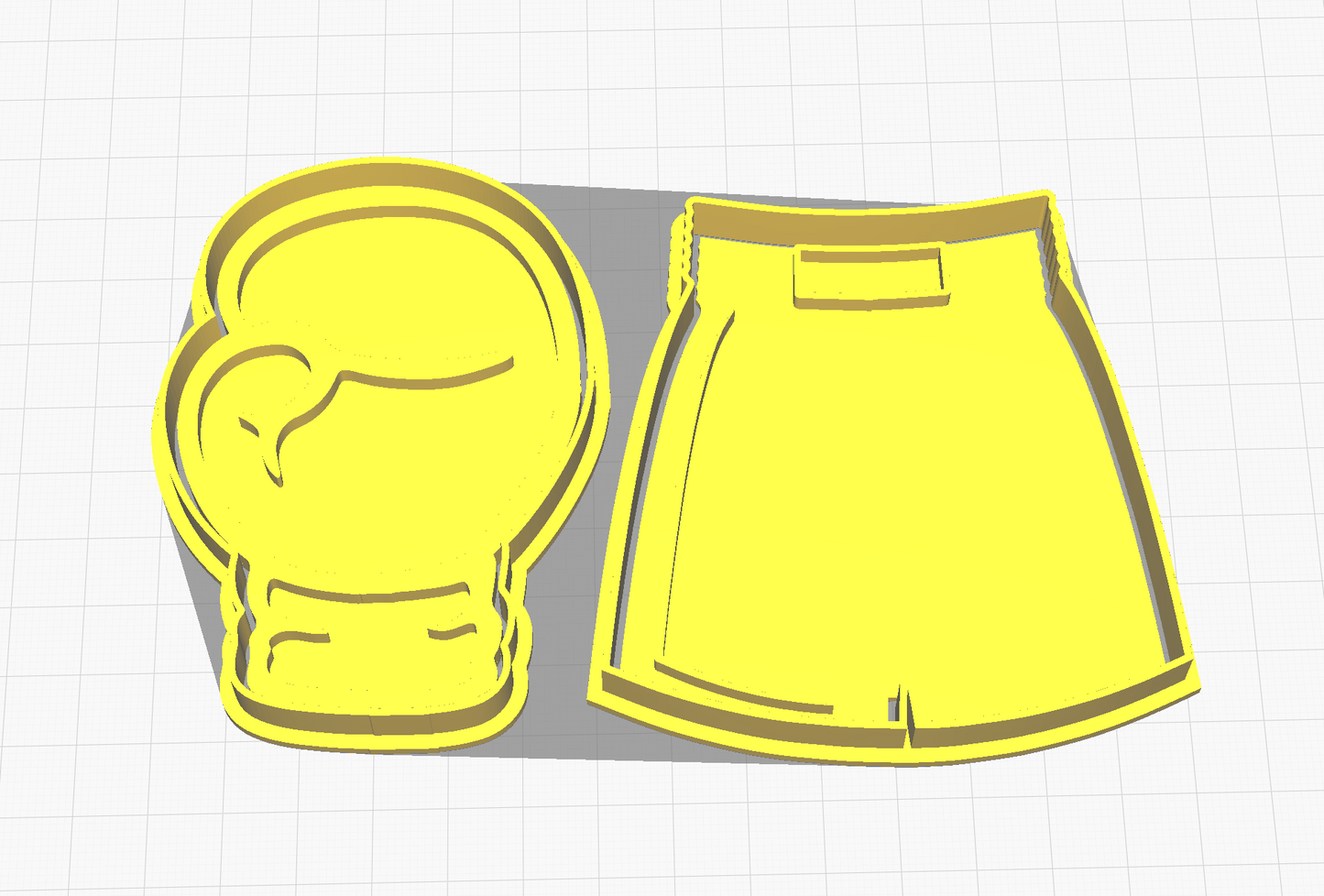 Boxing glove and shorts Cookie cutter + stamp MEG cookie cutters