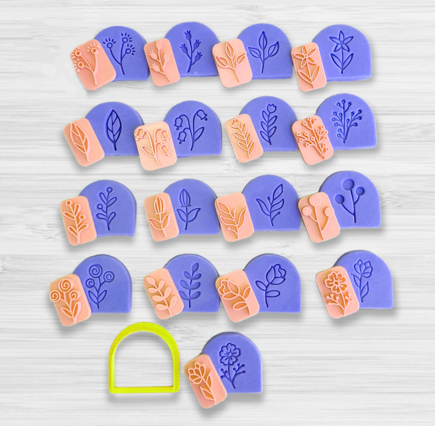 mini stamp flowers set and small arch cutter MEG cookie cutters